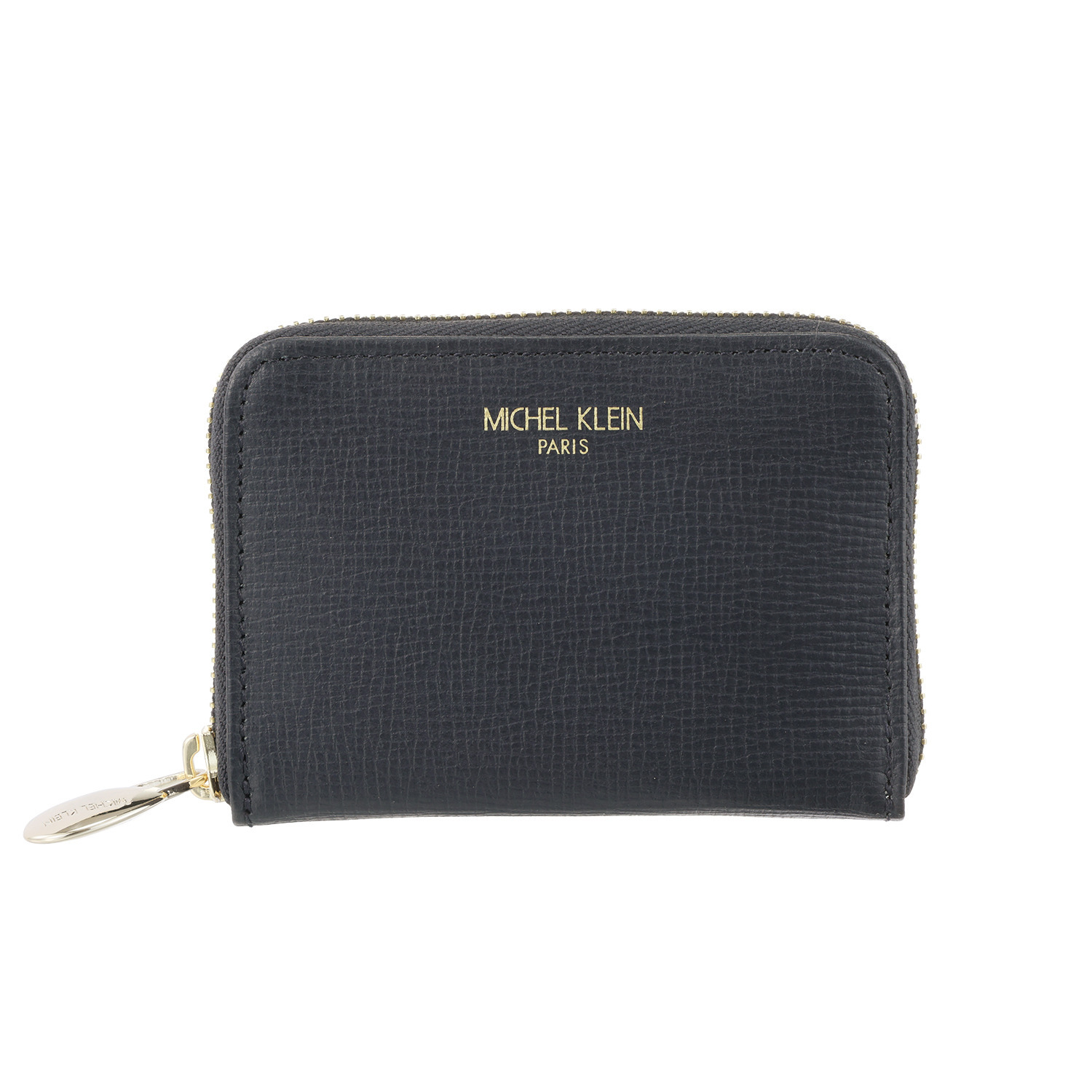 ミッシェル　クラン はっ水 牛革シュリンク型押し ラウンドコインケース