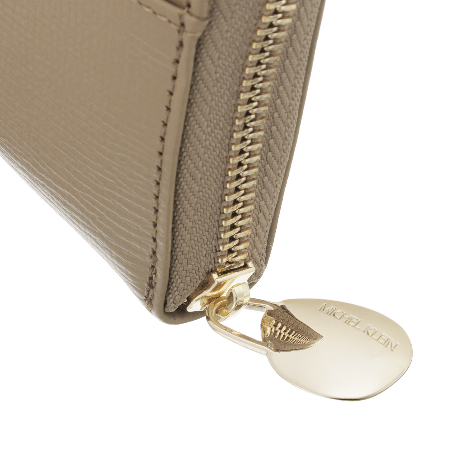 ミッシェル　クラン はっ水 牛革シュリンク型押し ラウンドコインケース