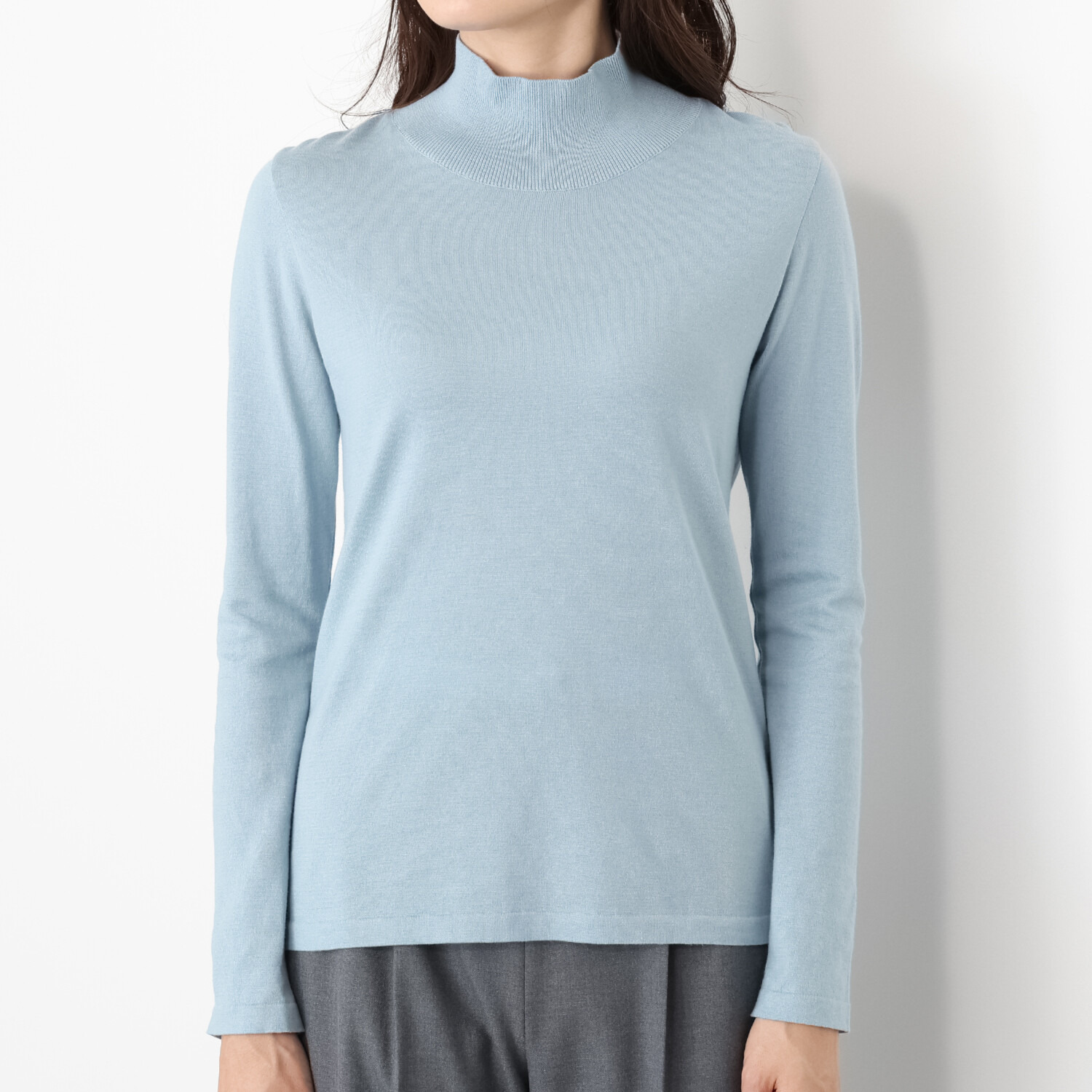 亀　恭子セレクト！ マルティジャーニ 日本製 コットンカシミヤ ハイネックプルオーバー