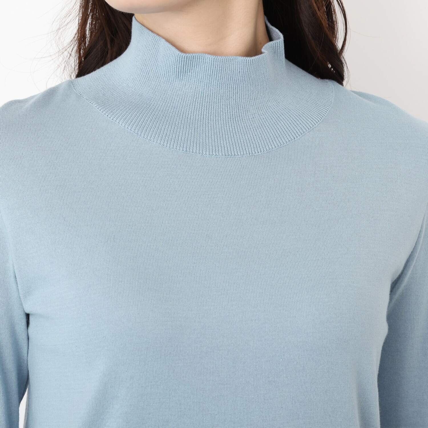 亀　恭子セレクト！ マルティジャーニ 日本製 コットンカシミヤ ハイネックプルオーバー