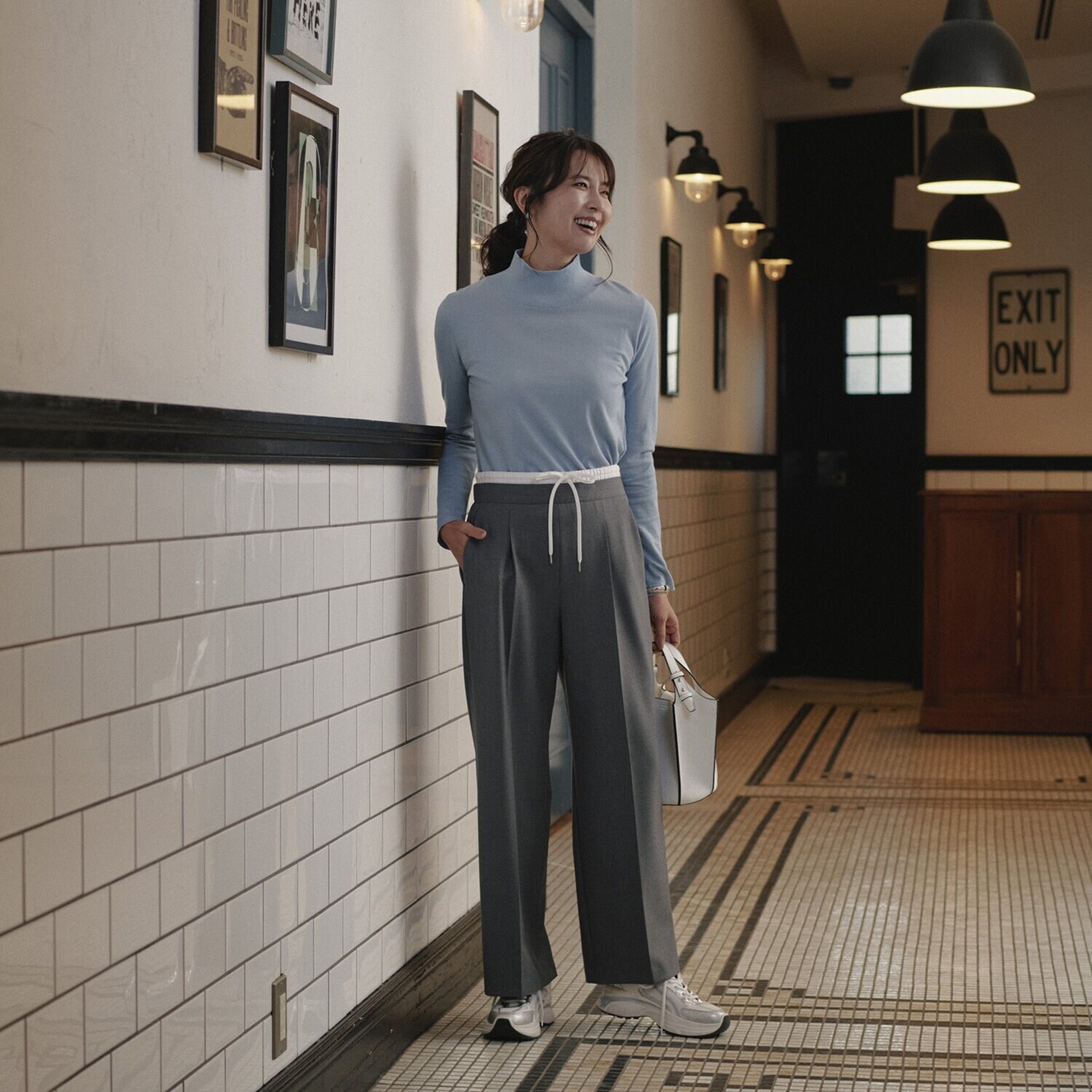 亀　恭子セレクト！ マルティジャーニ 日本製 コットンカシミヤ ハイネックプルオーバー