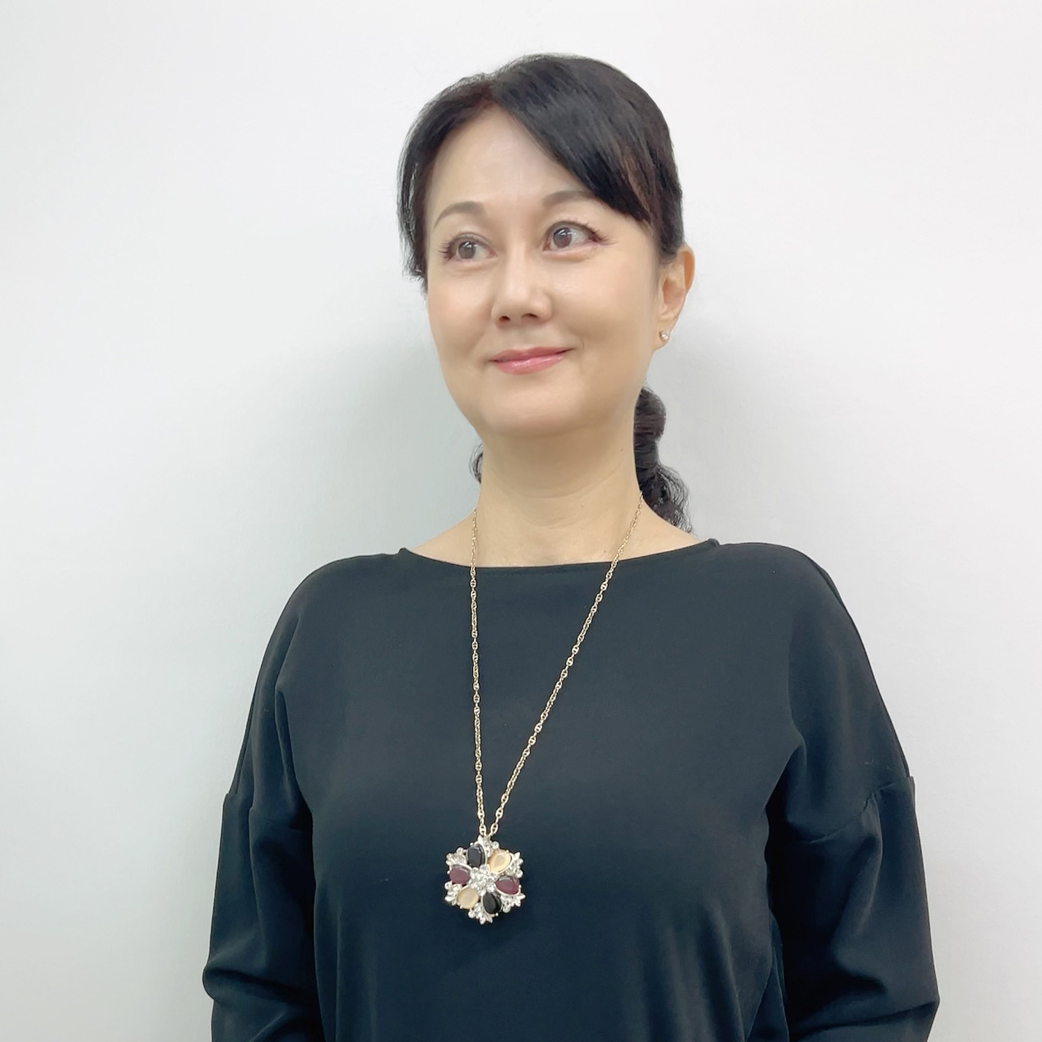 クイーンズシークレット 小枝流愛されジュエリー マグネットブローチ＆ ロングネックレス