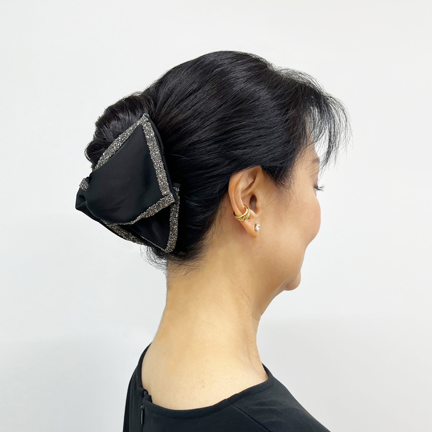 クイーンズシークレット 小枝流へアジュエリー ラメリボン バンスクリップ