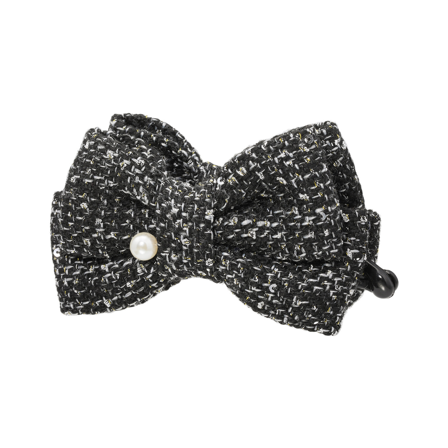 クイーンズシークレット 小枝流へアジュエリー パールビジュウ ツイードバナナクリップ