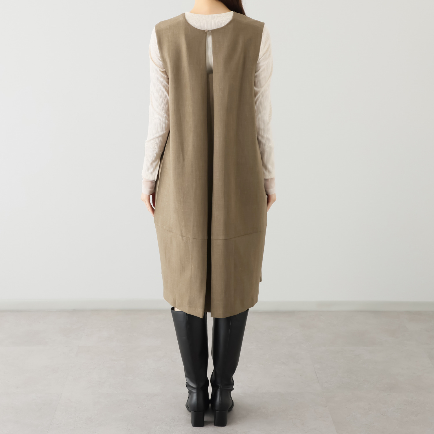 アリュメット タックデザイン ジャンパースカート