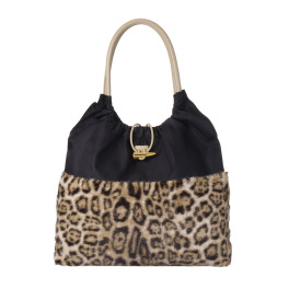 ベルモサ 軽量　Ａ４対応 レオパードフェイクファー トートバッグ