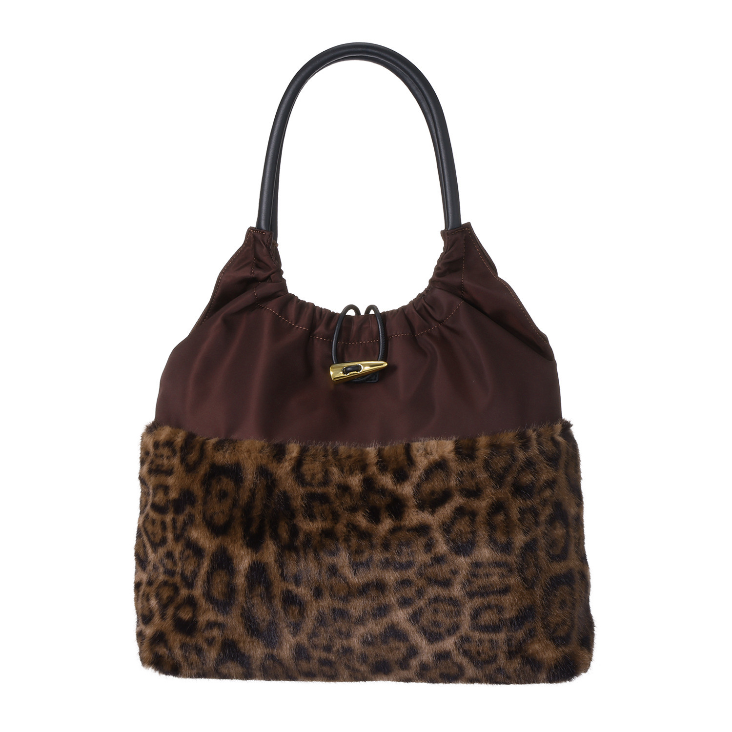 ベルモサ 軽量　Ａ４対応 レオパードフェイクファー トートバッグ