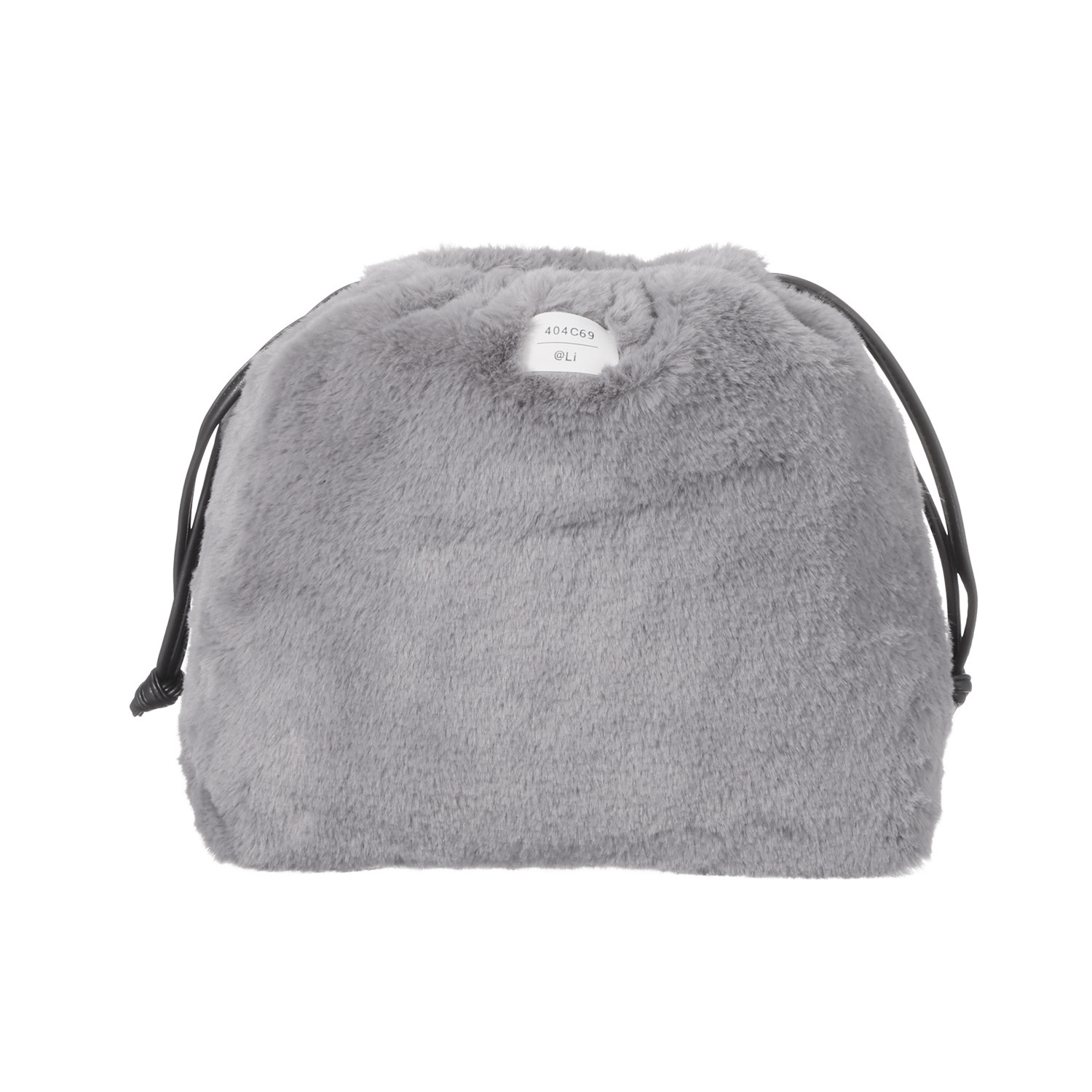 ベルモサ 軽量 巾着フェイクファー メッシュバッグ