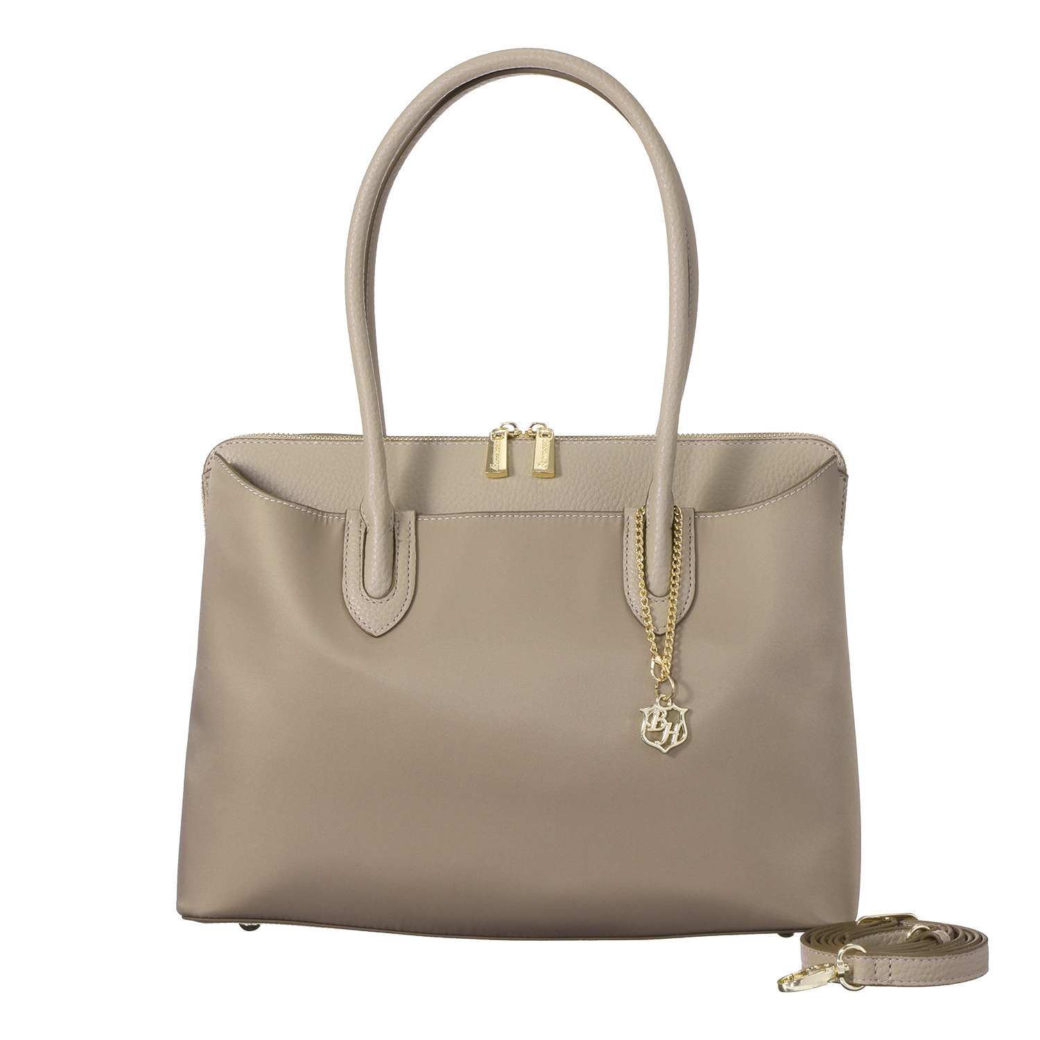 ベルモサ Ａ４対応　異素材コンビ ２ウェイ ３層トートバッグ