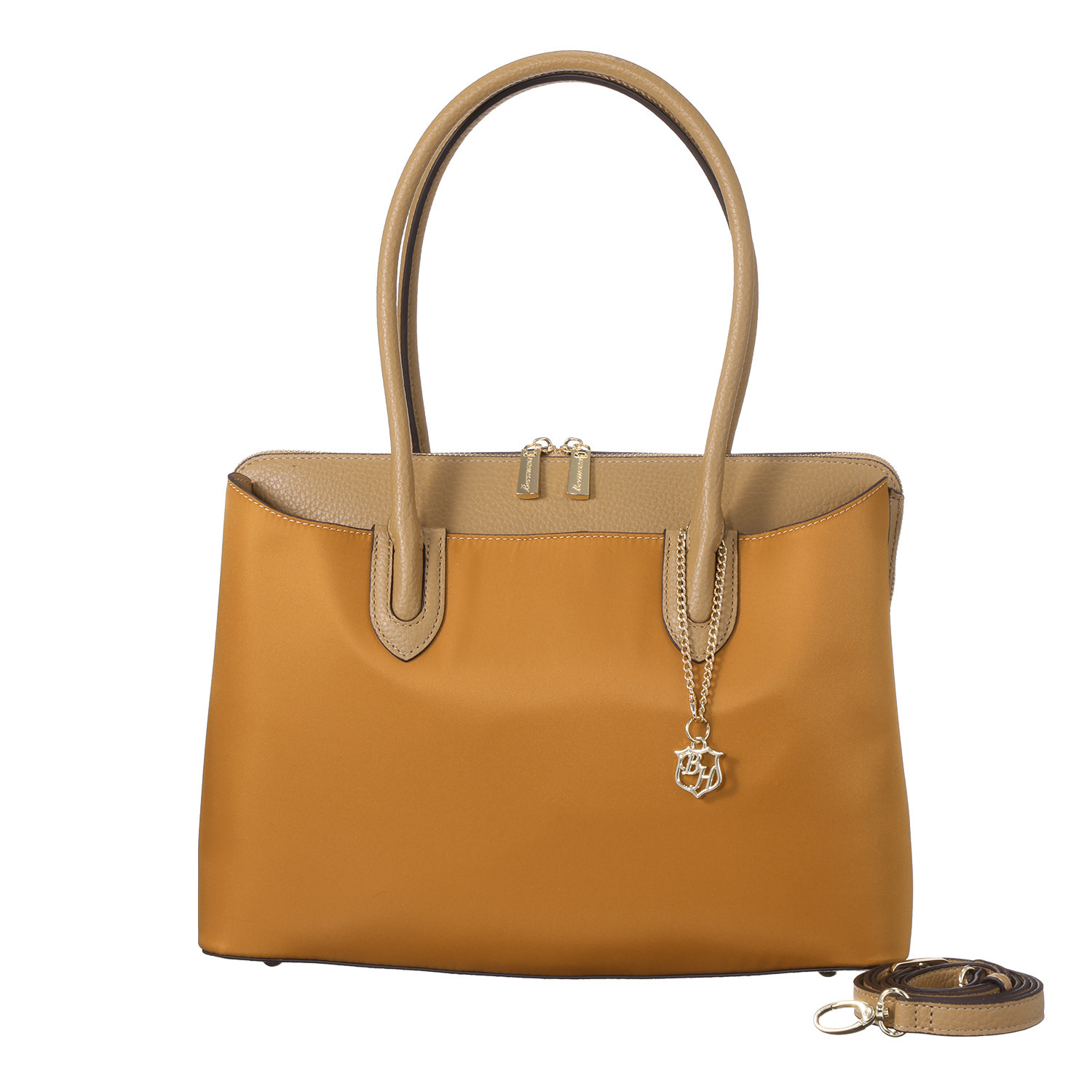 ベルモサ Ａ４対応　異素材コンビ ２ウェイ ３層トートバッグ