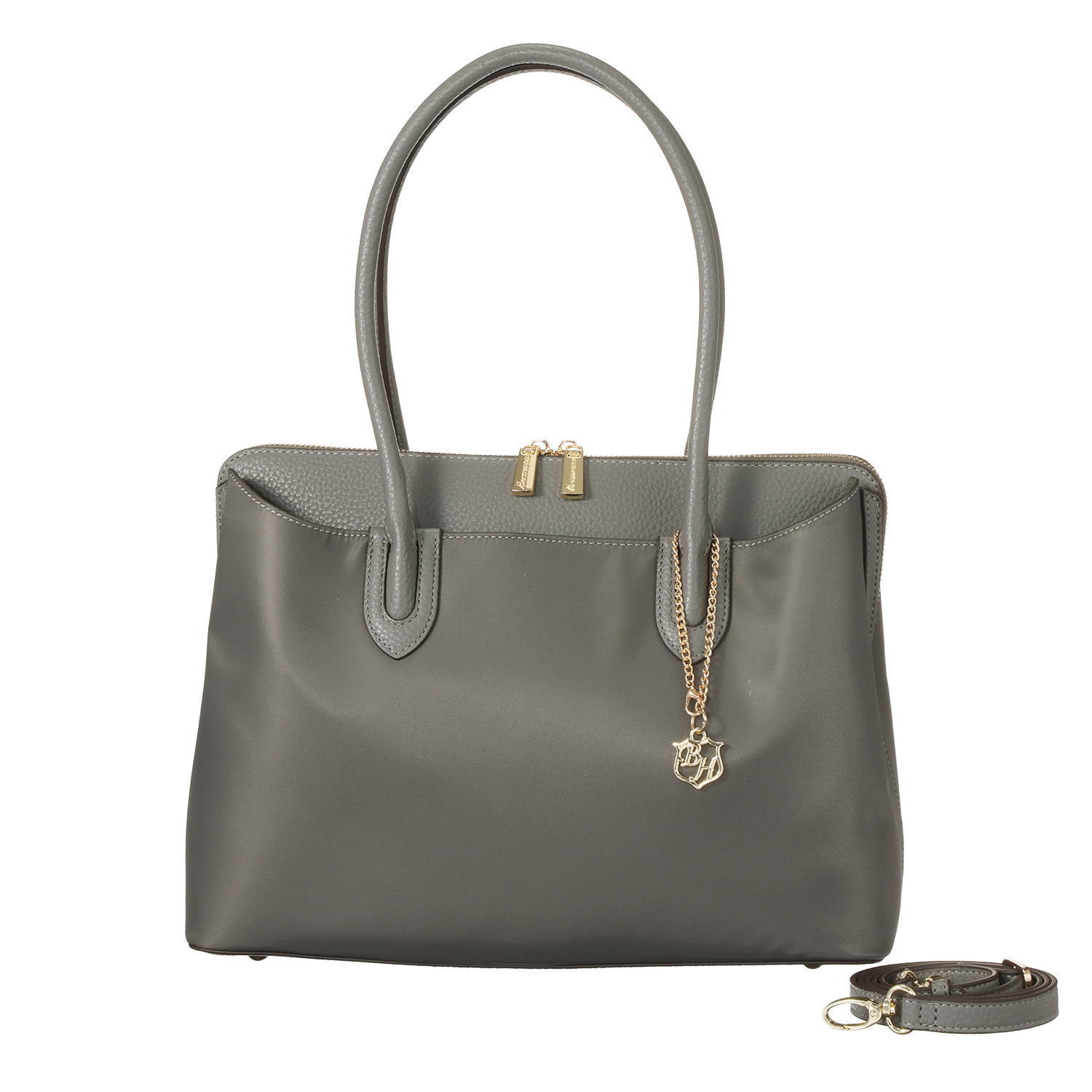 ベルモサ Ａ４対応　異素材コンビ ２ウェイ ３層トートバッグ