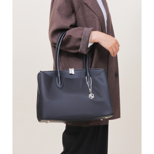 ベルモサ　Ａ４対応　異素材コンビ　２ウェイ　３層トートバッグ