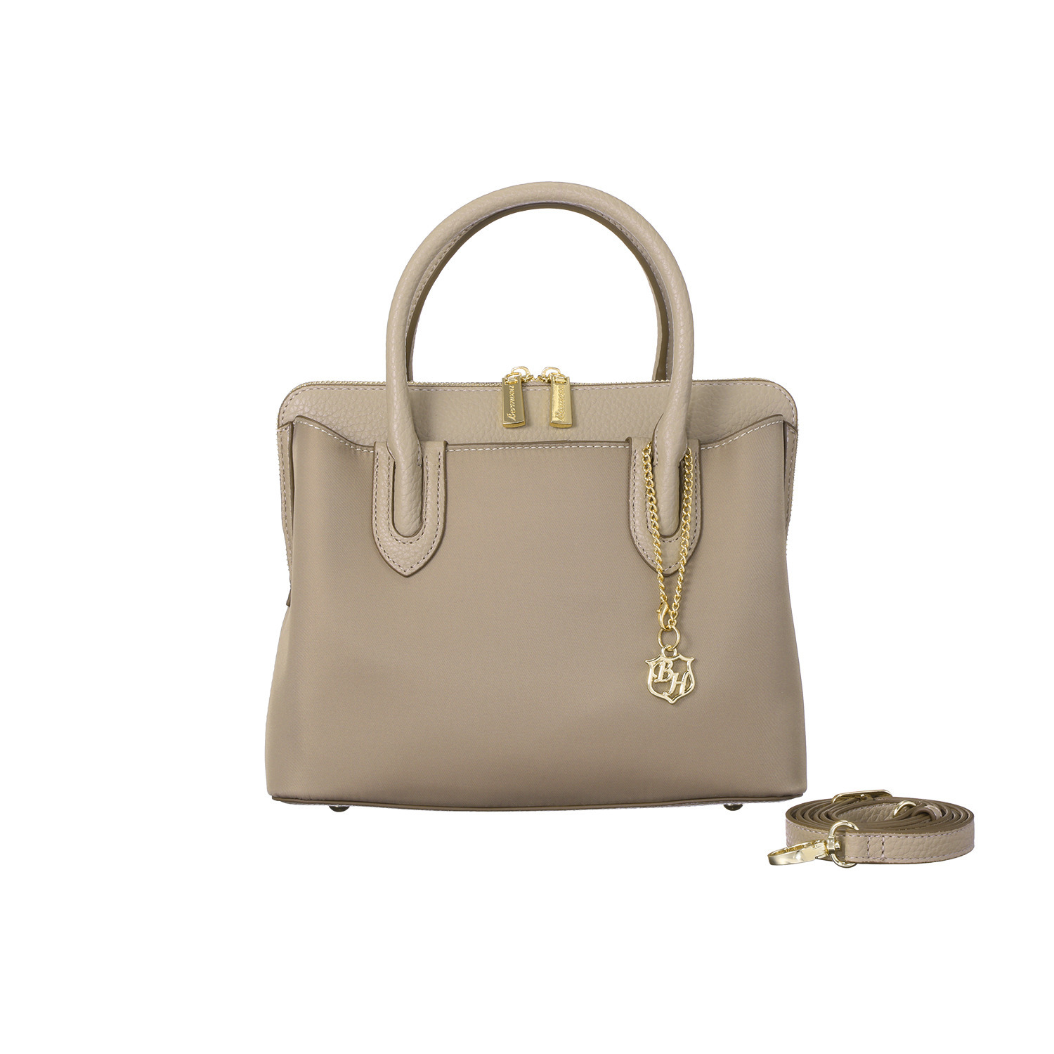 ベルモサ 異素材コンビ ２ウェイ 軽量３層トートバッグ