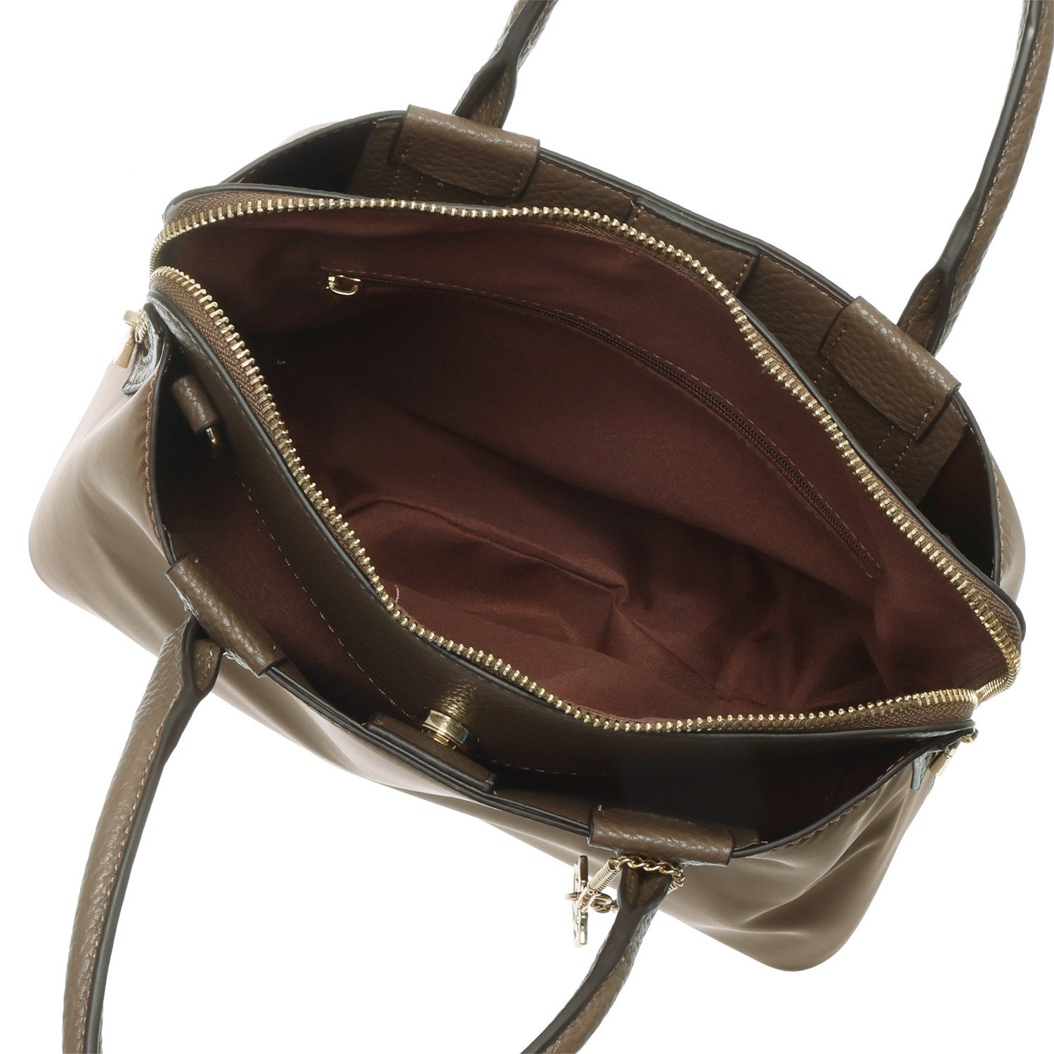 ベルモサ 異素材コンビ ２ウェイ 軽量３層トートバッグ