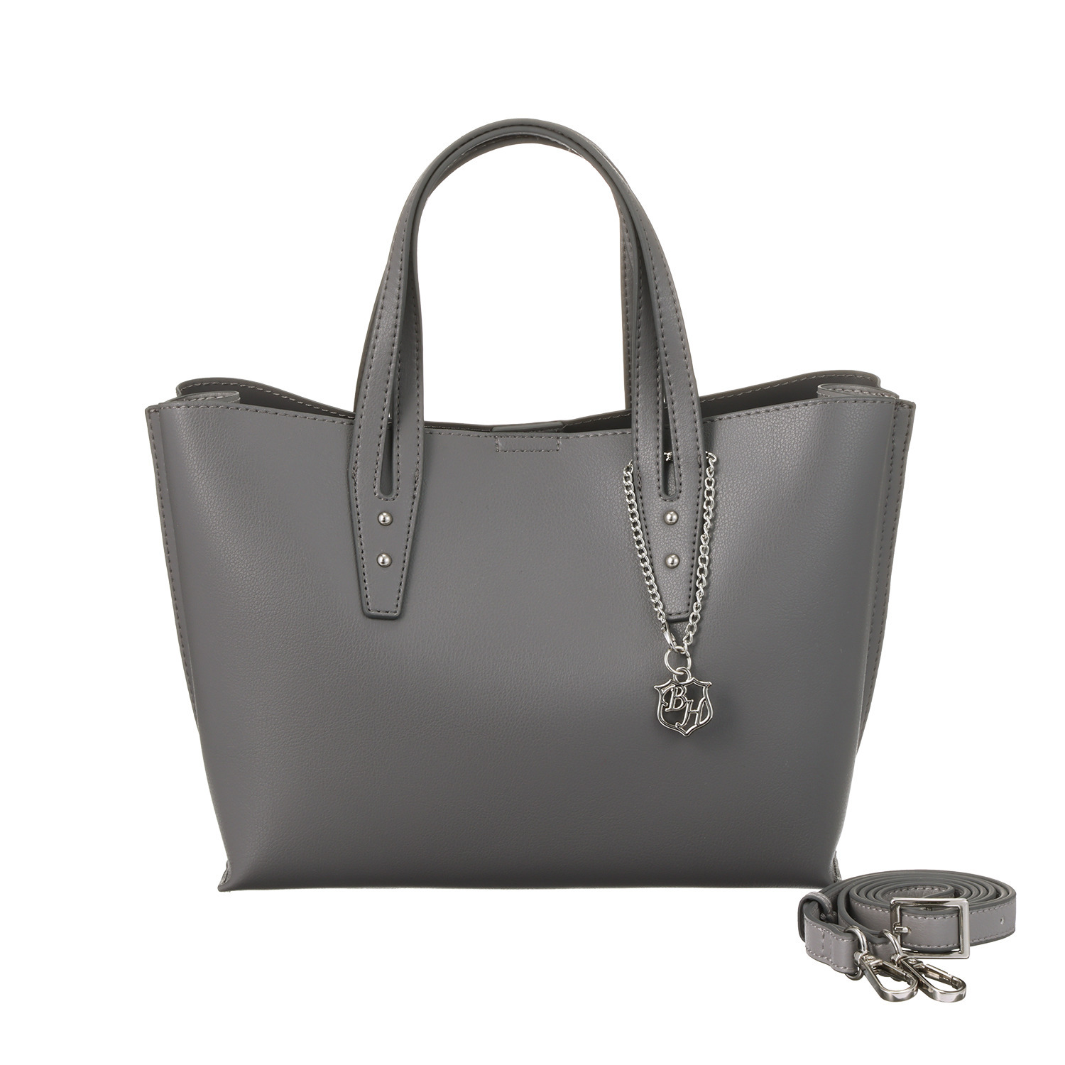 ベルモサ 合成皮革 ２ウェイ ３層トートバッグ