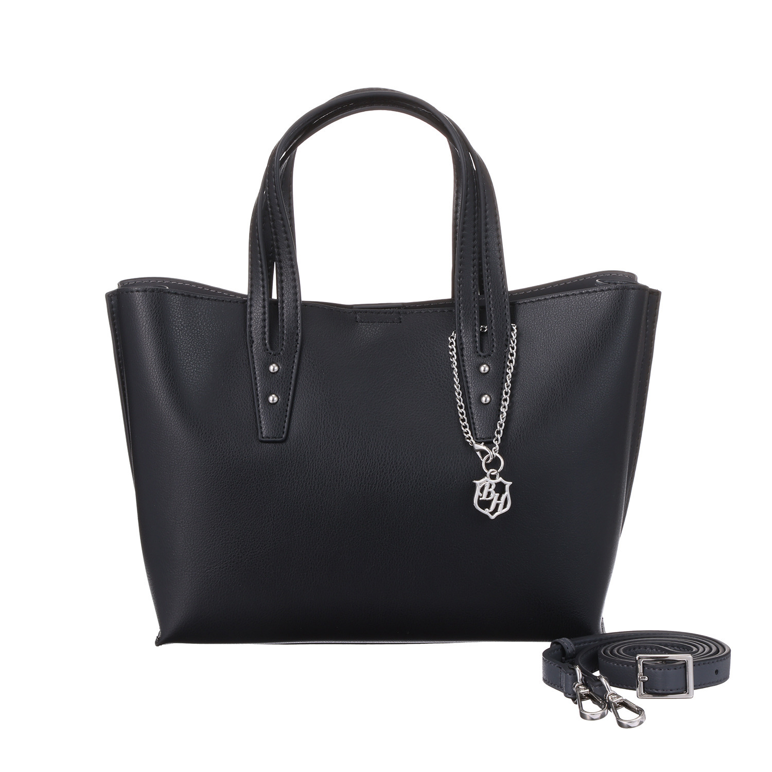 ベルモサ 合成皮革 ２ウェイ ３層トートバッグ