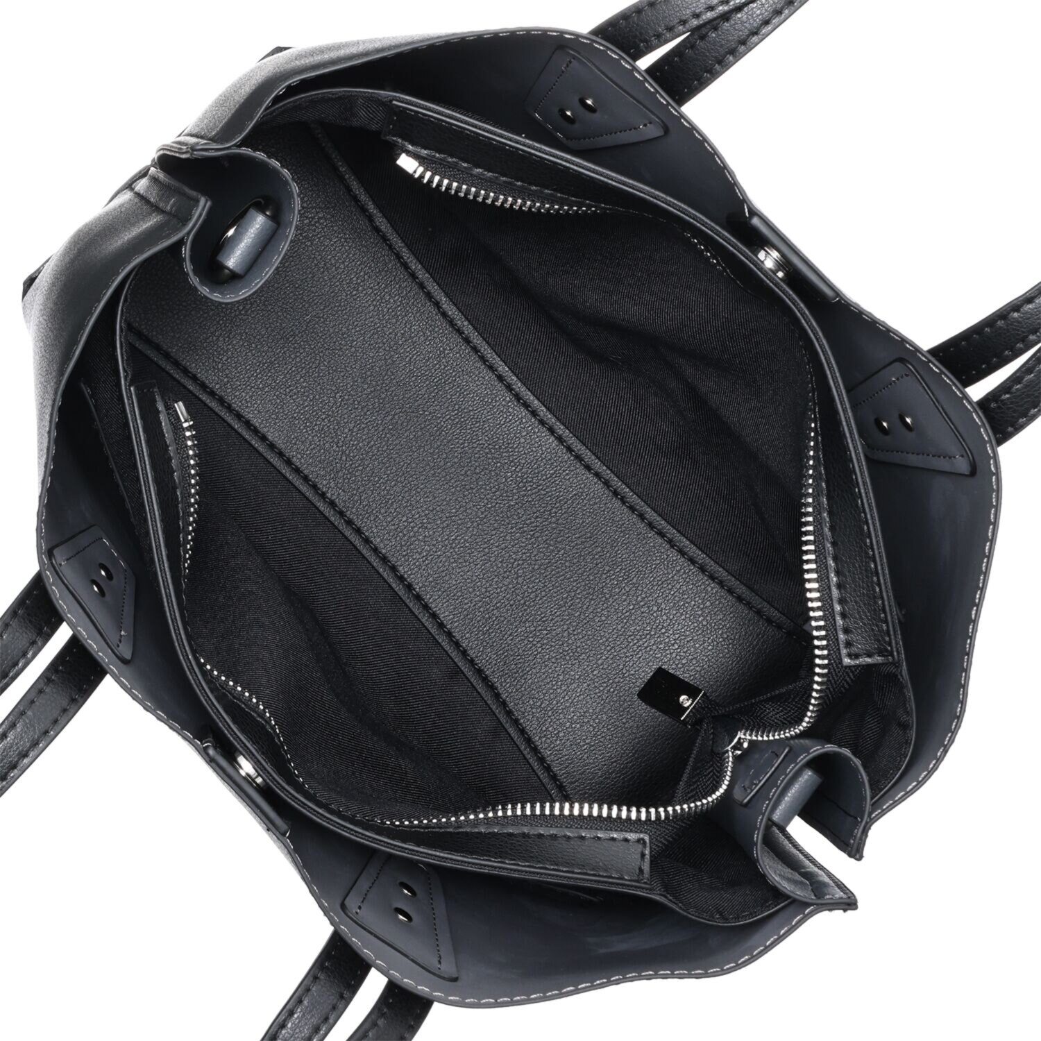 ベルモサ 合成皮革 ２ウェイ ３層トートバッグ