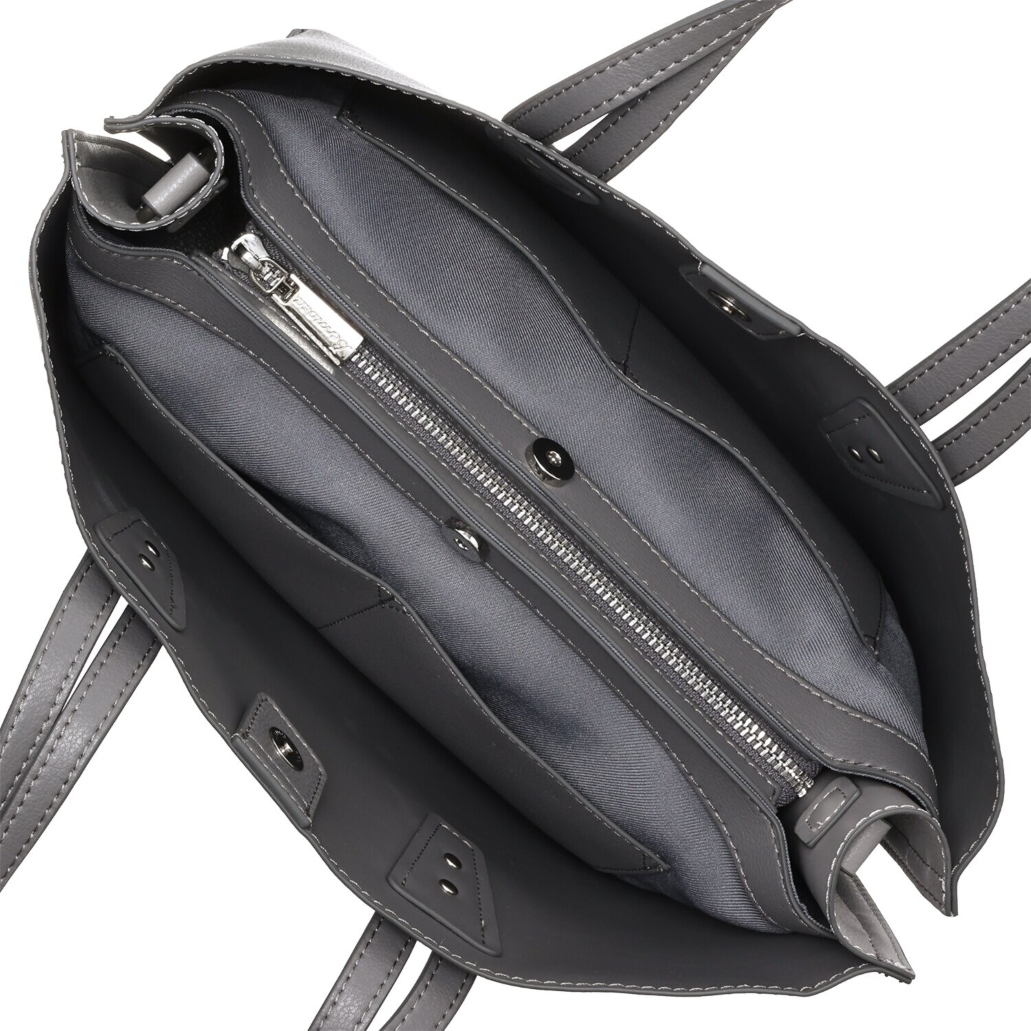 ベルモサ 合成皮革 ２ウェイ ３層トートバッグ