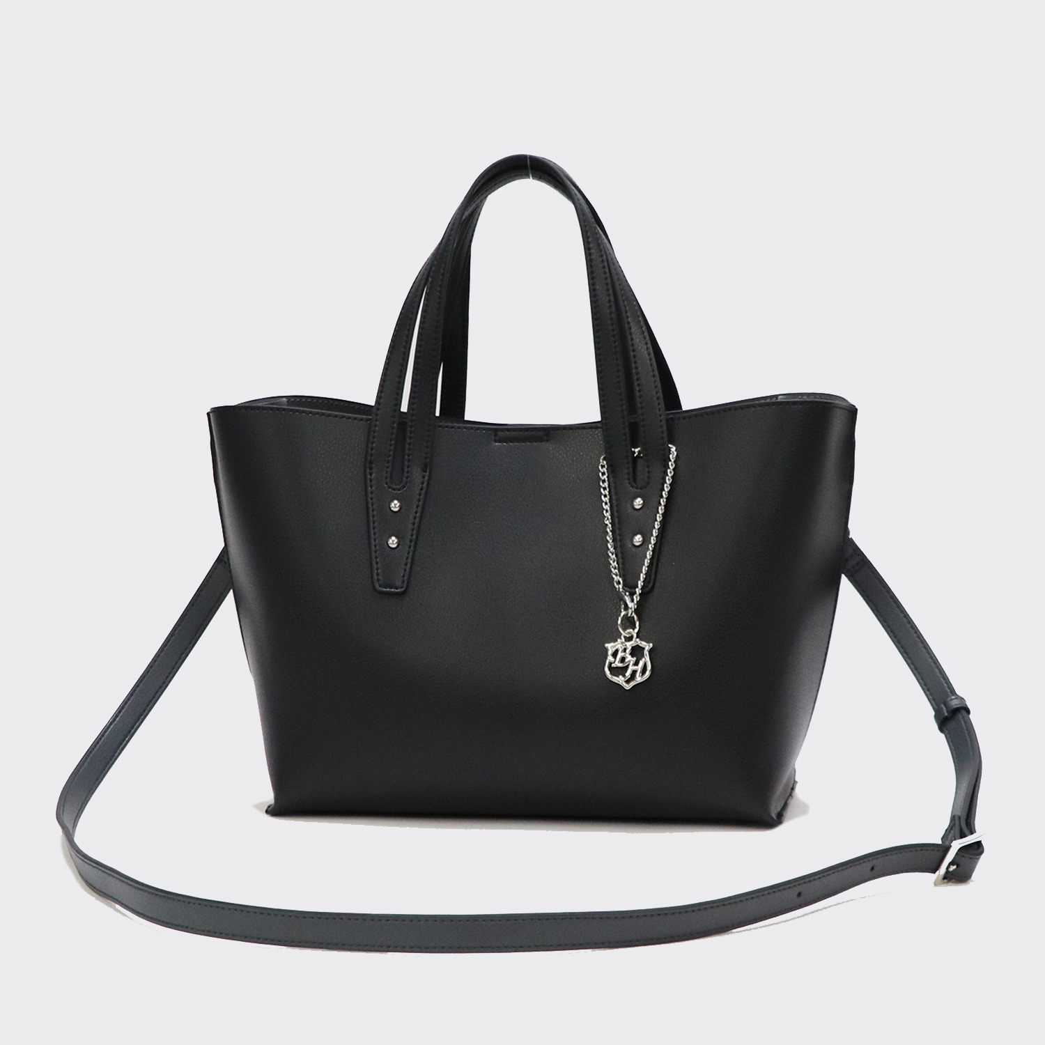 ベルモサ 合成皮革 ２ウェイ ３層トートバッグ