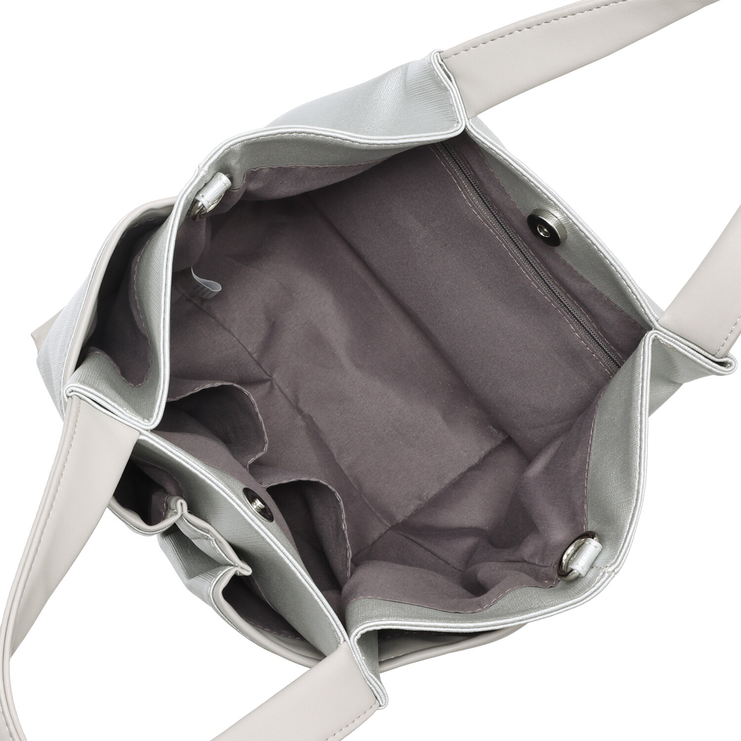 ベルモサ 合成皮革 前ポケットアクセント 軽量 ２ウェイトートバッグ