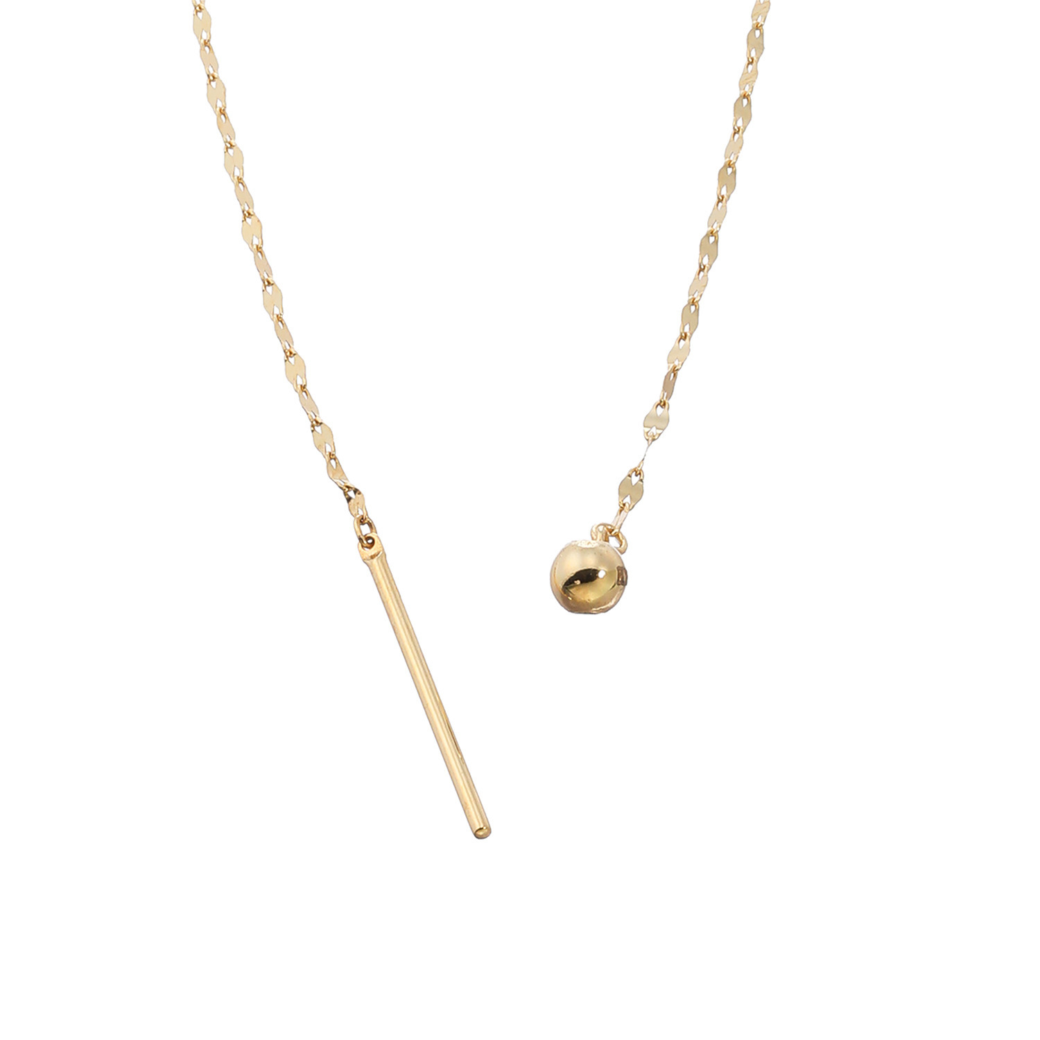 オーサムジュエリー １８Ｋ＆プラチナ８５０ フローラチェーン ミラーボール ロングペンダント