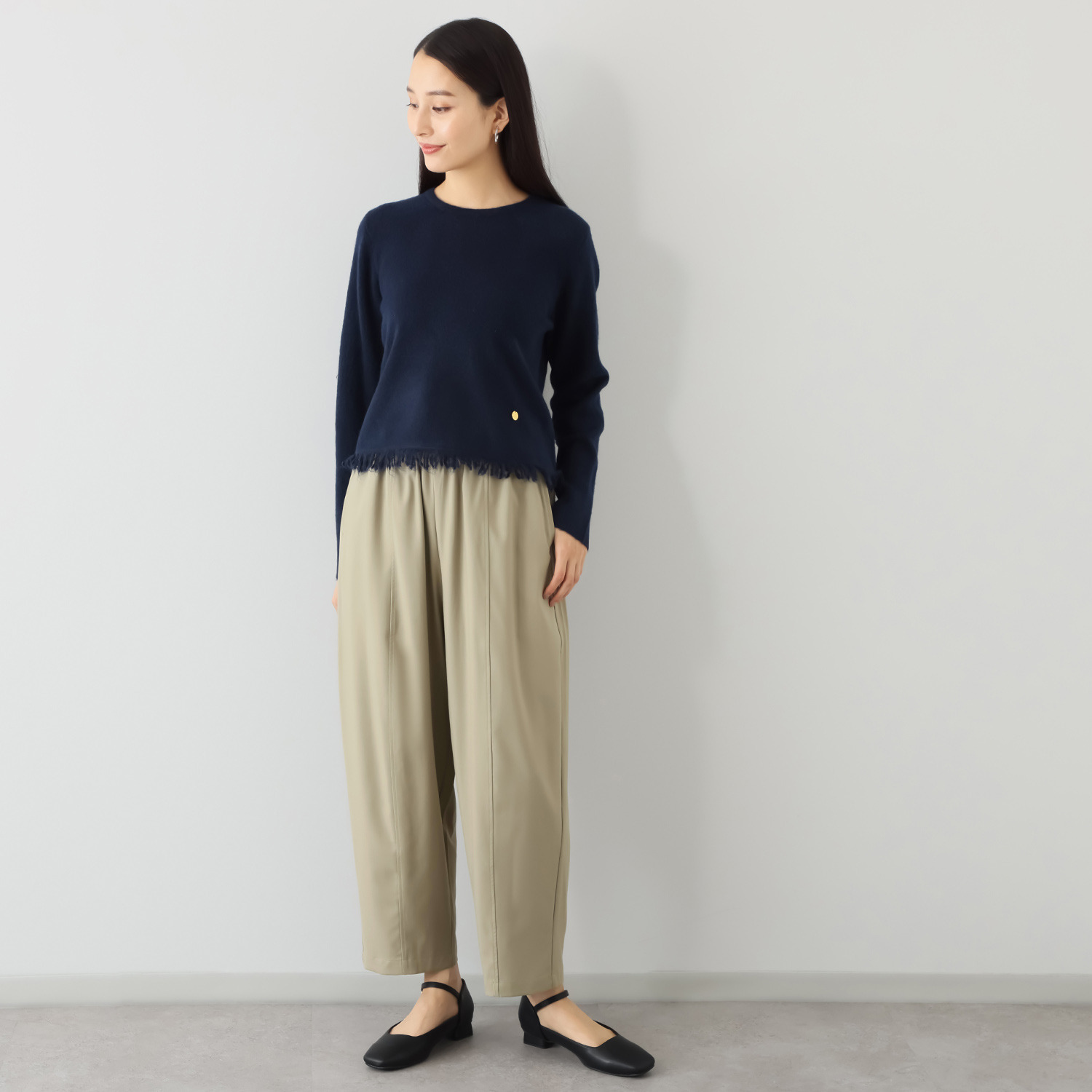 センスローブ カーヴィーシルエット イージーパンツ