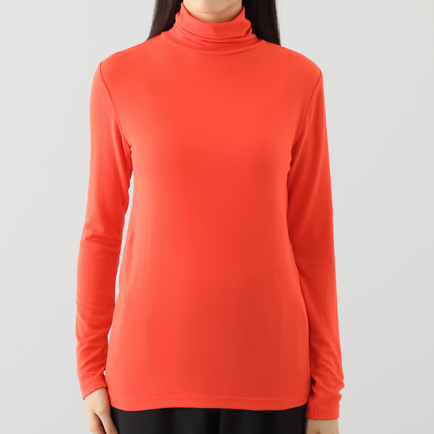 センスローブ ソフト天竺 ハイネック カットソープルオーバー