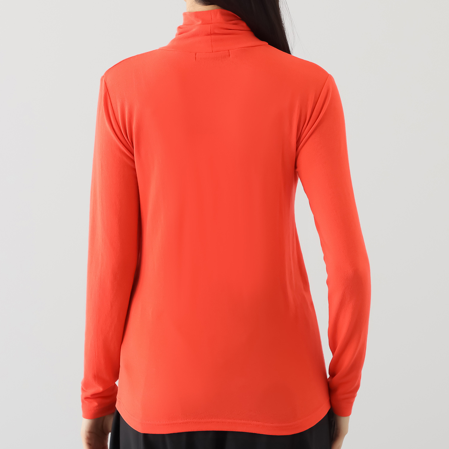 センスローブ ソフト天竺 ハイネック カットソープルオーバー