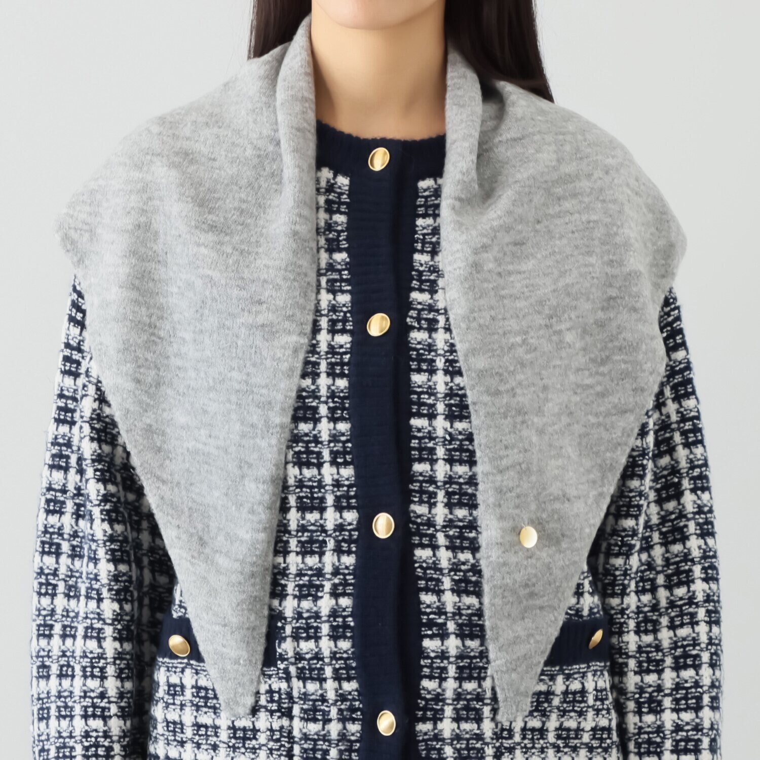 センスローブ トライアングル ニットスカーフ