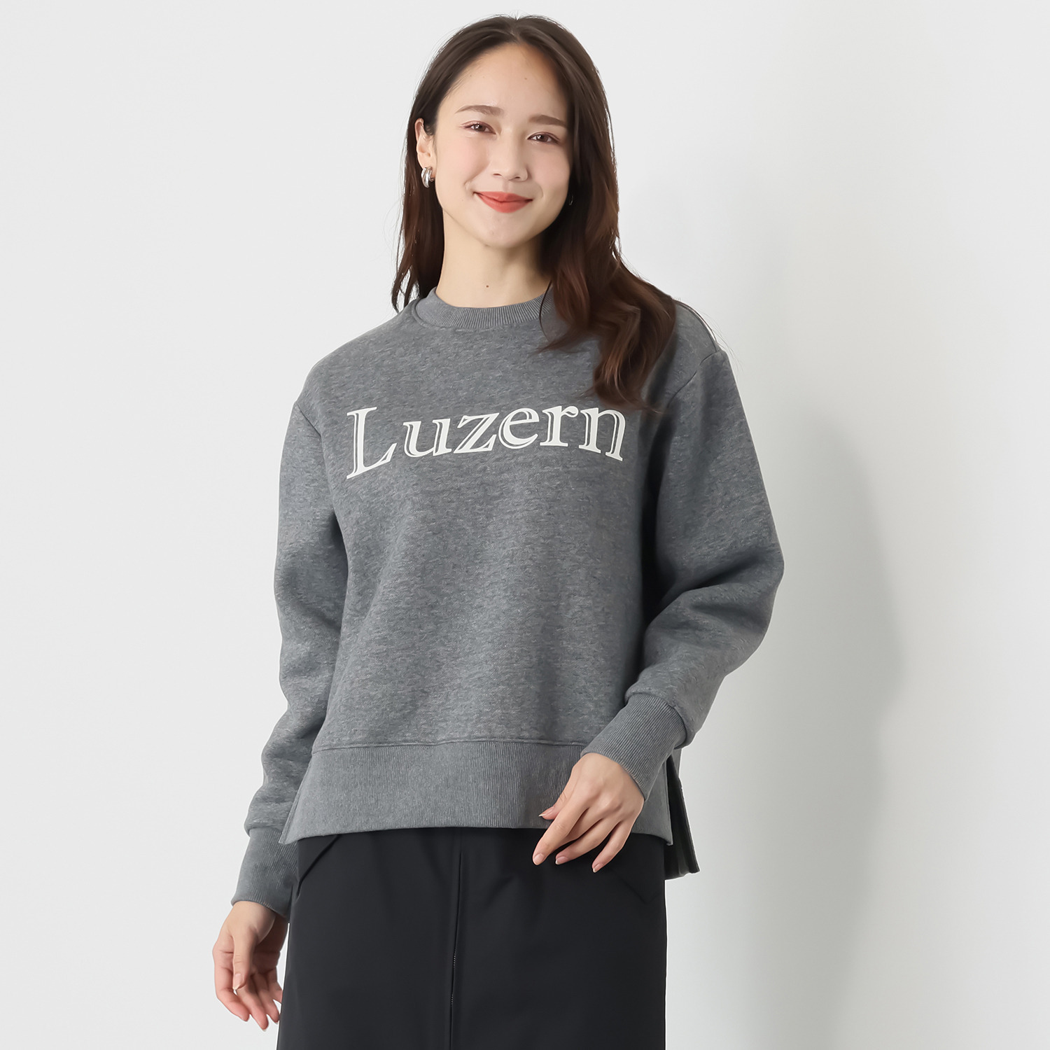 イロプライム なじみカラーの あったか裏起毛 大人ロゴスウェット