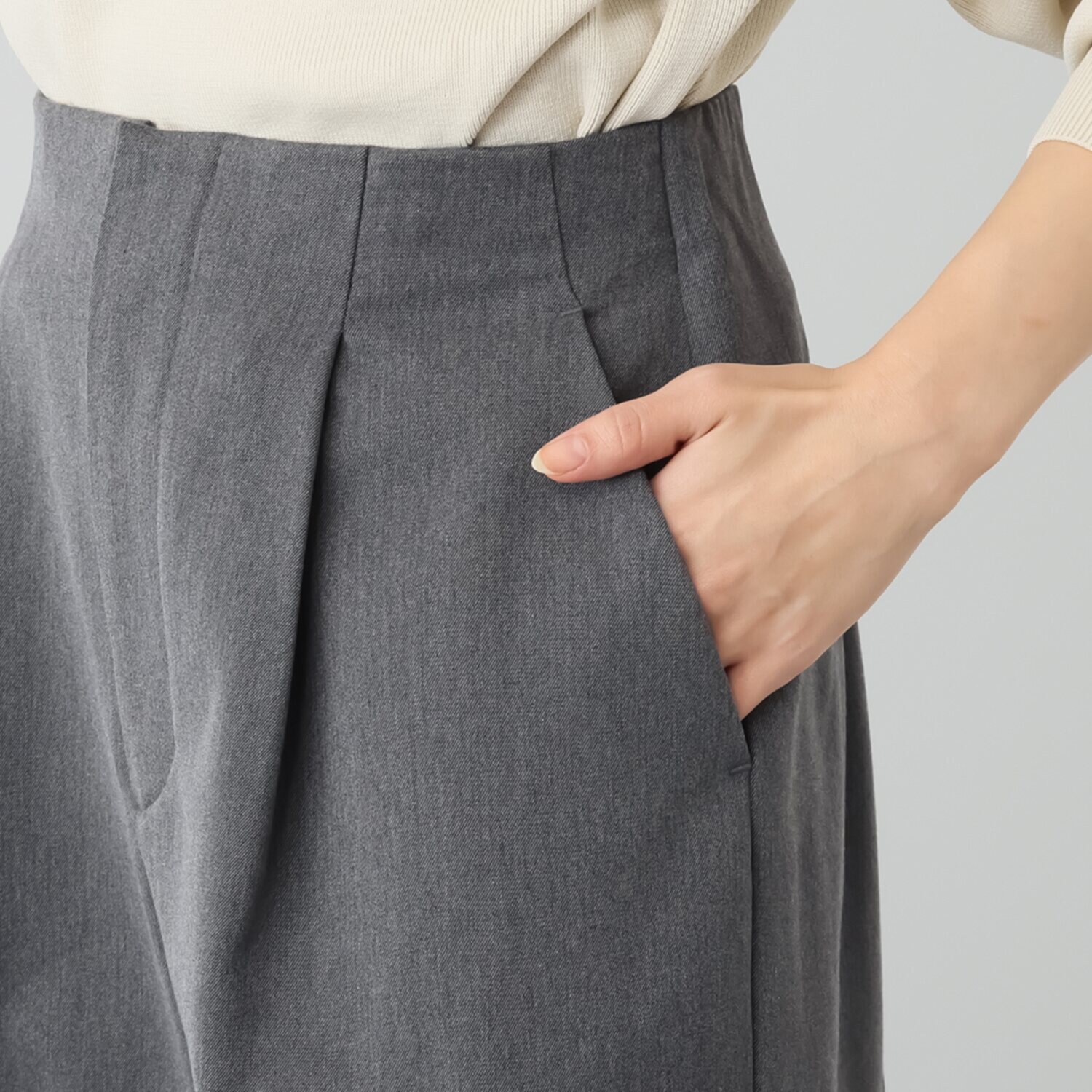 イロプライム あったか裏起毛 シークレットゴム カーブパンツ