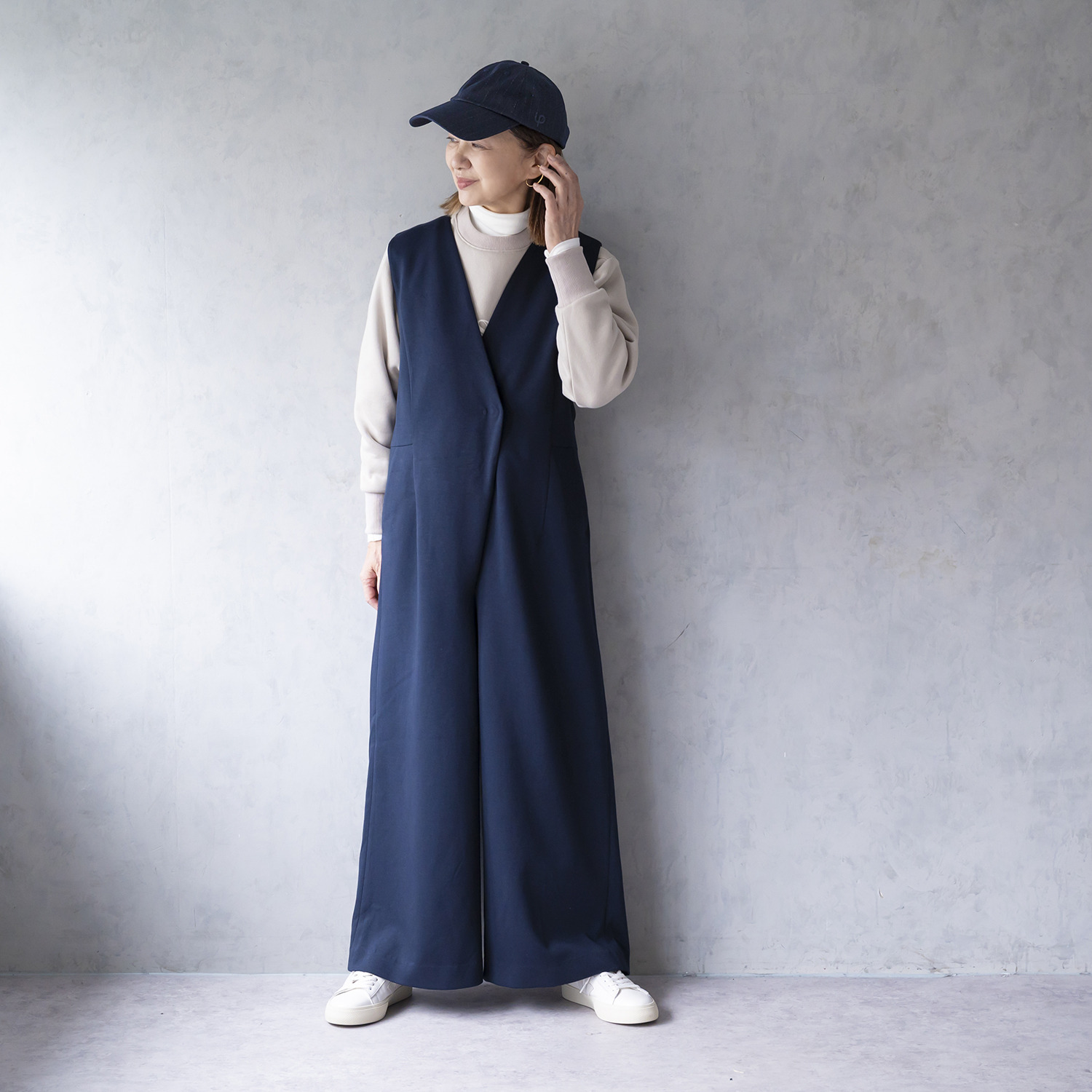 イロプライム あったかゆったり 大人サロペット