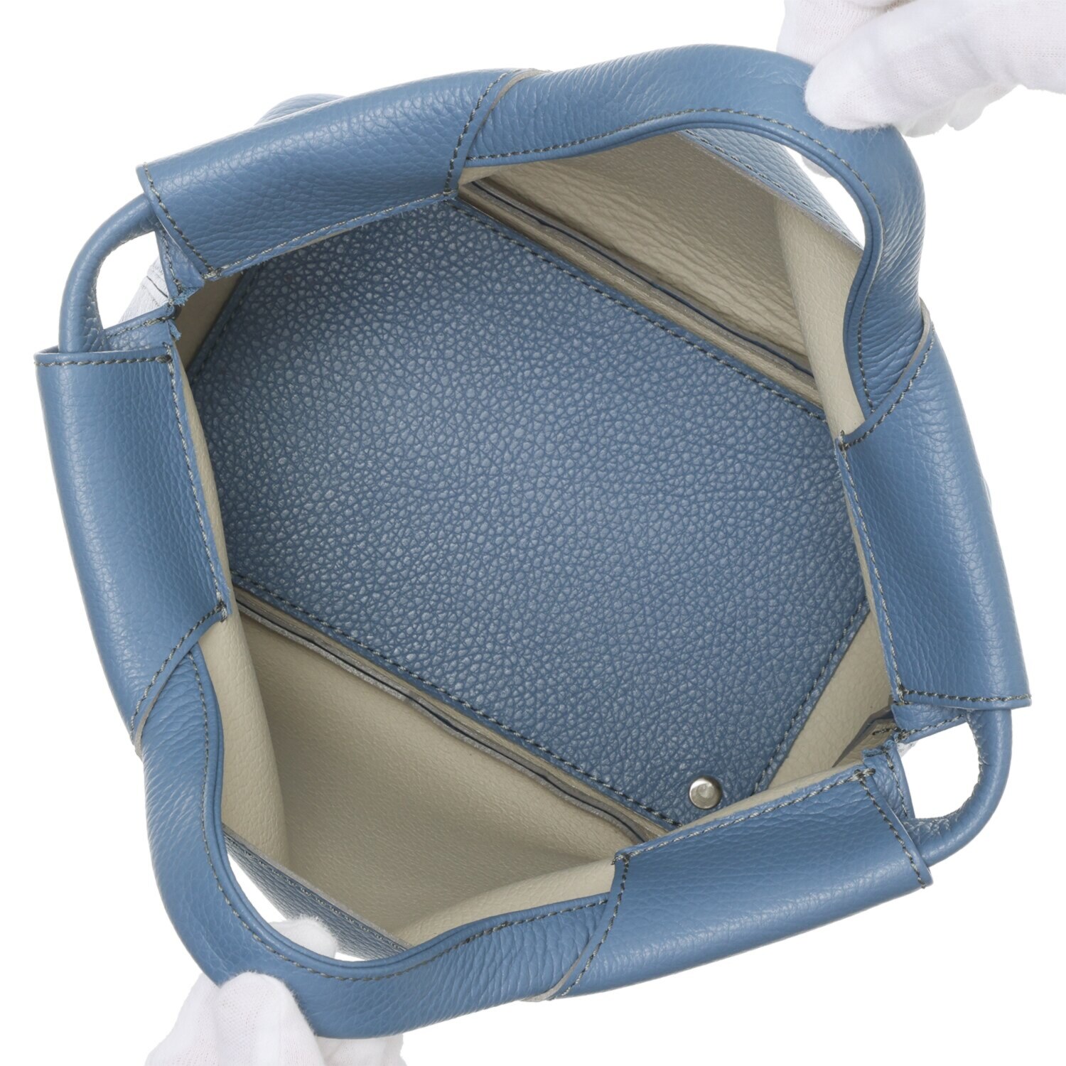 ムジカヴィータ 巾着袋付 イタリア製牛革 ミニトートバッグ