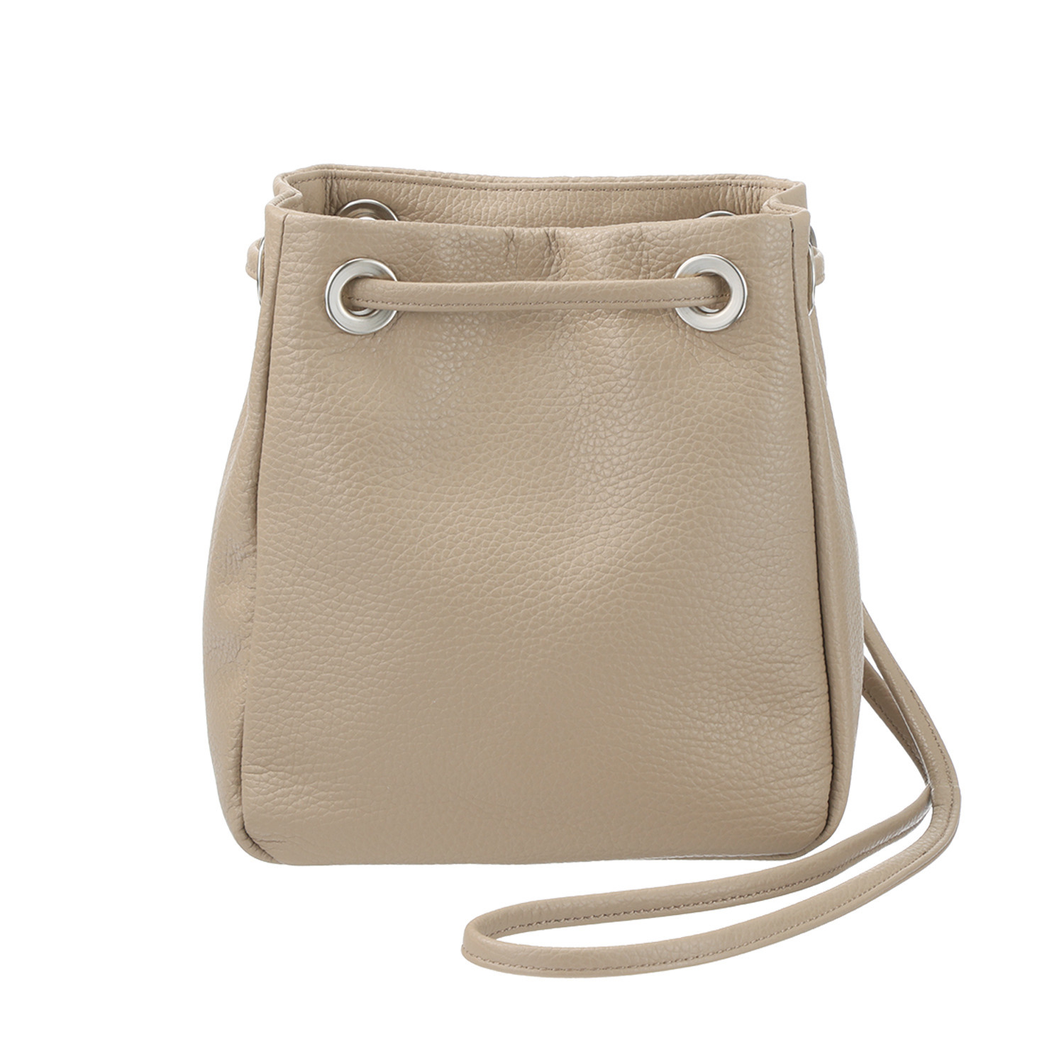 ムジカヴィータ イタリア製牛革 ループショルダーバッグ