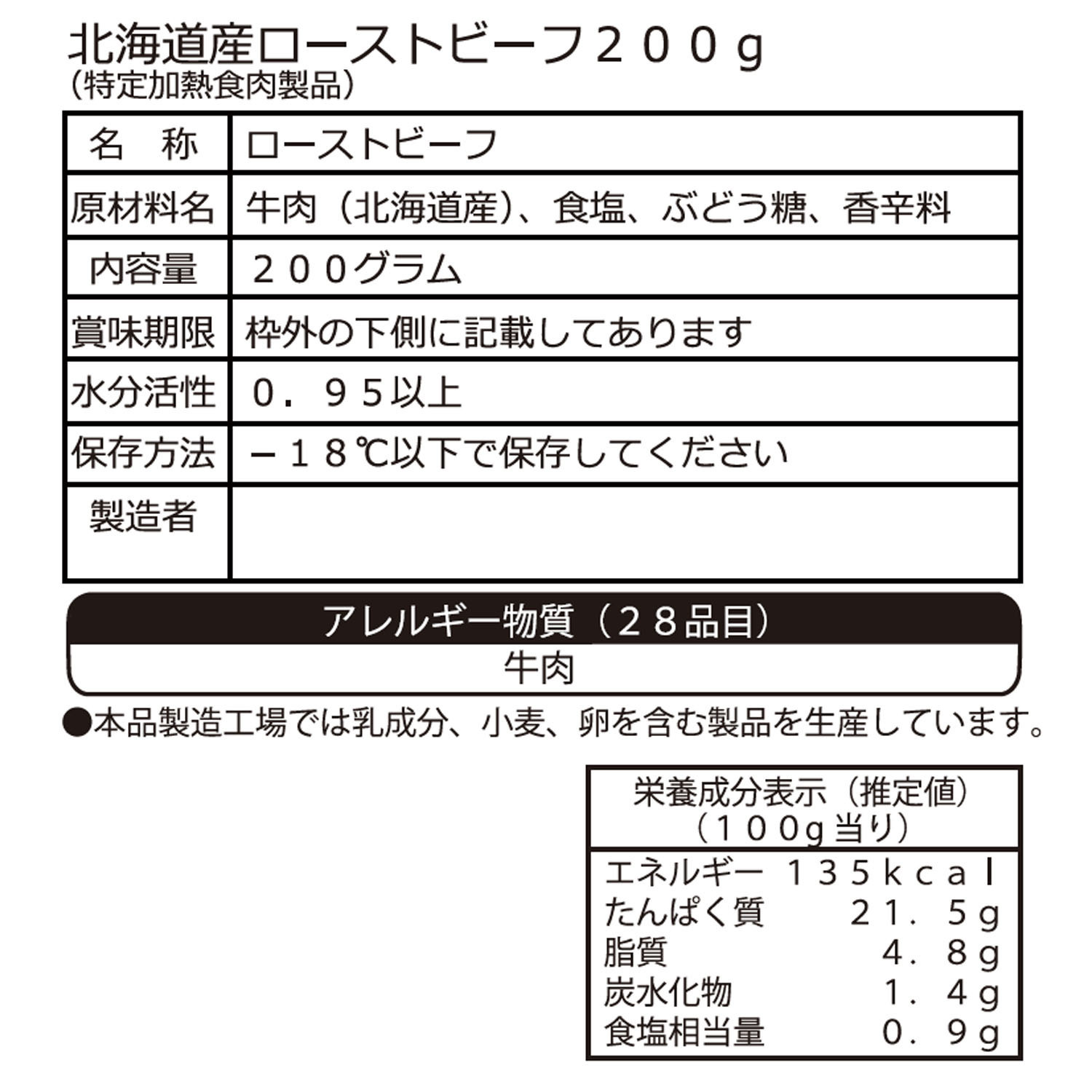 北海道産もも肉 ローストビーフ