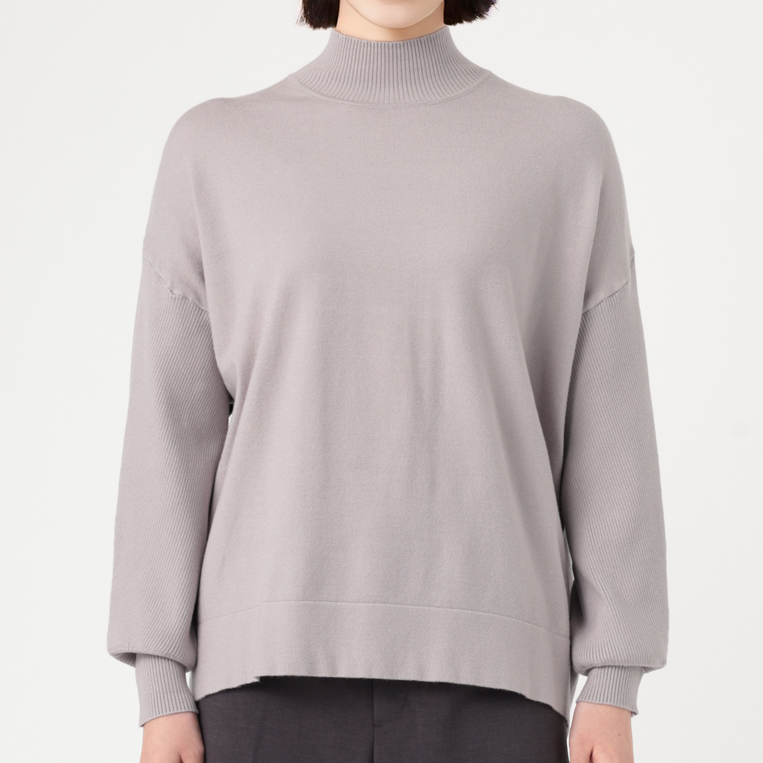 スタイル・ラヴィー バックラインアクセント ニットプルオーバー