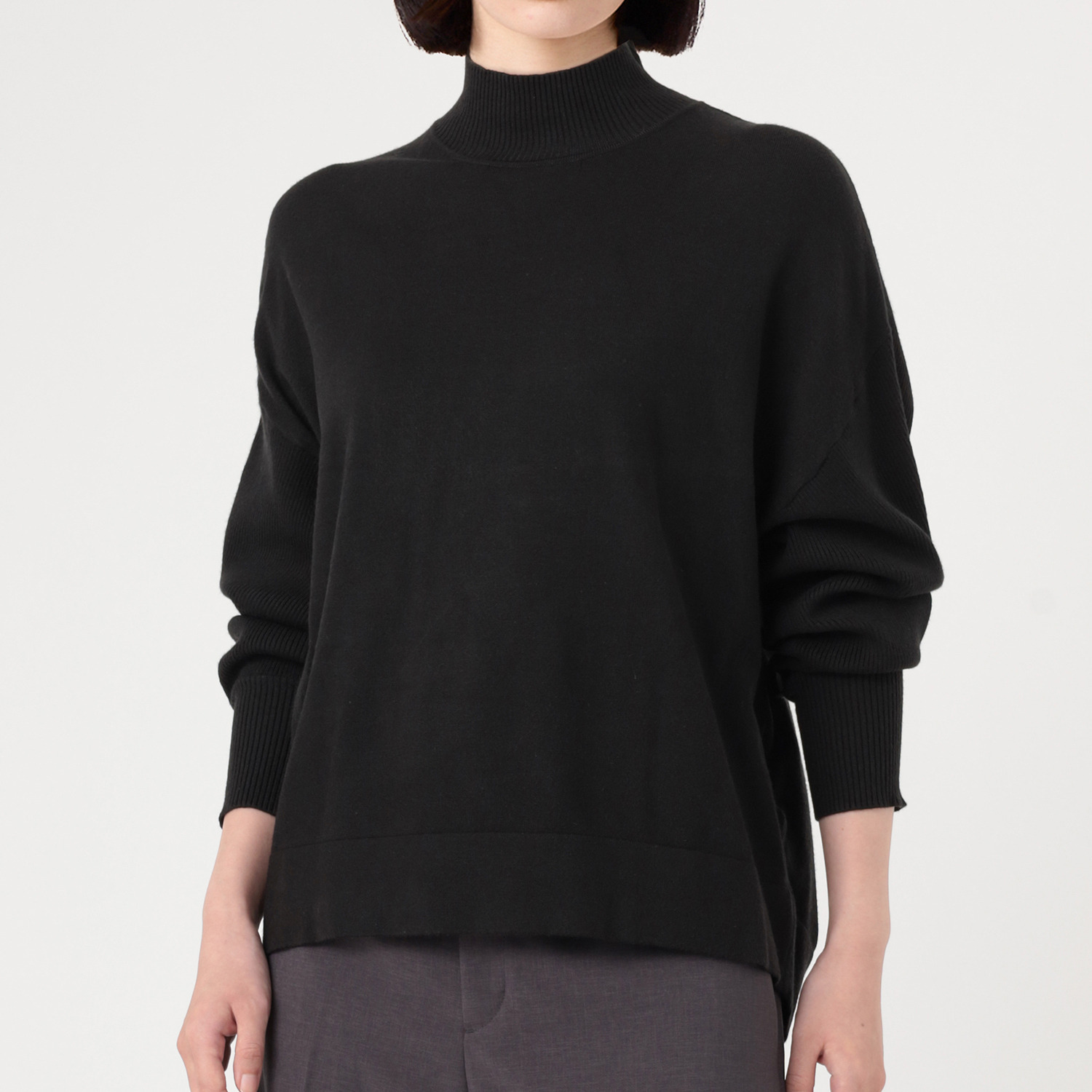 スタイル・ラヴィー バックラインアクセント ニットプルオーバー