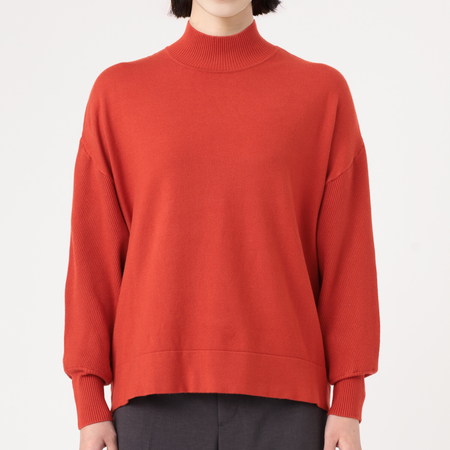 スタイル・ラヴィー バックラインアクセント ニットプルオーバー