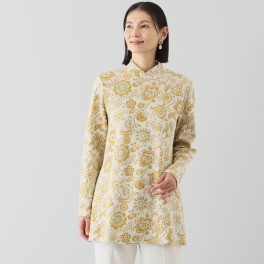 プレンディソール 花柄ふくれジャガード チュニック