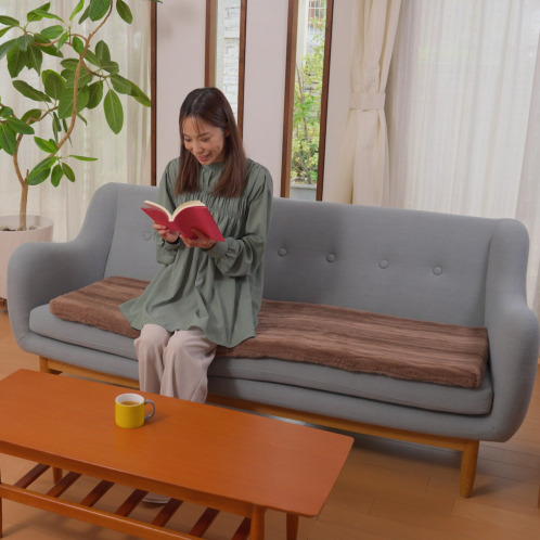 【１１月１１日まで】ソファーの座面に敷いて　快適な座り心地復活！　セーブルファータッチ　復活ソファーシート　＜３人掛用＞