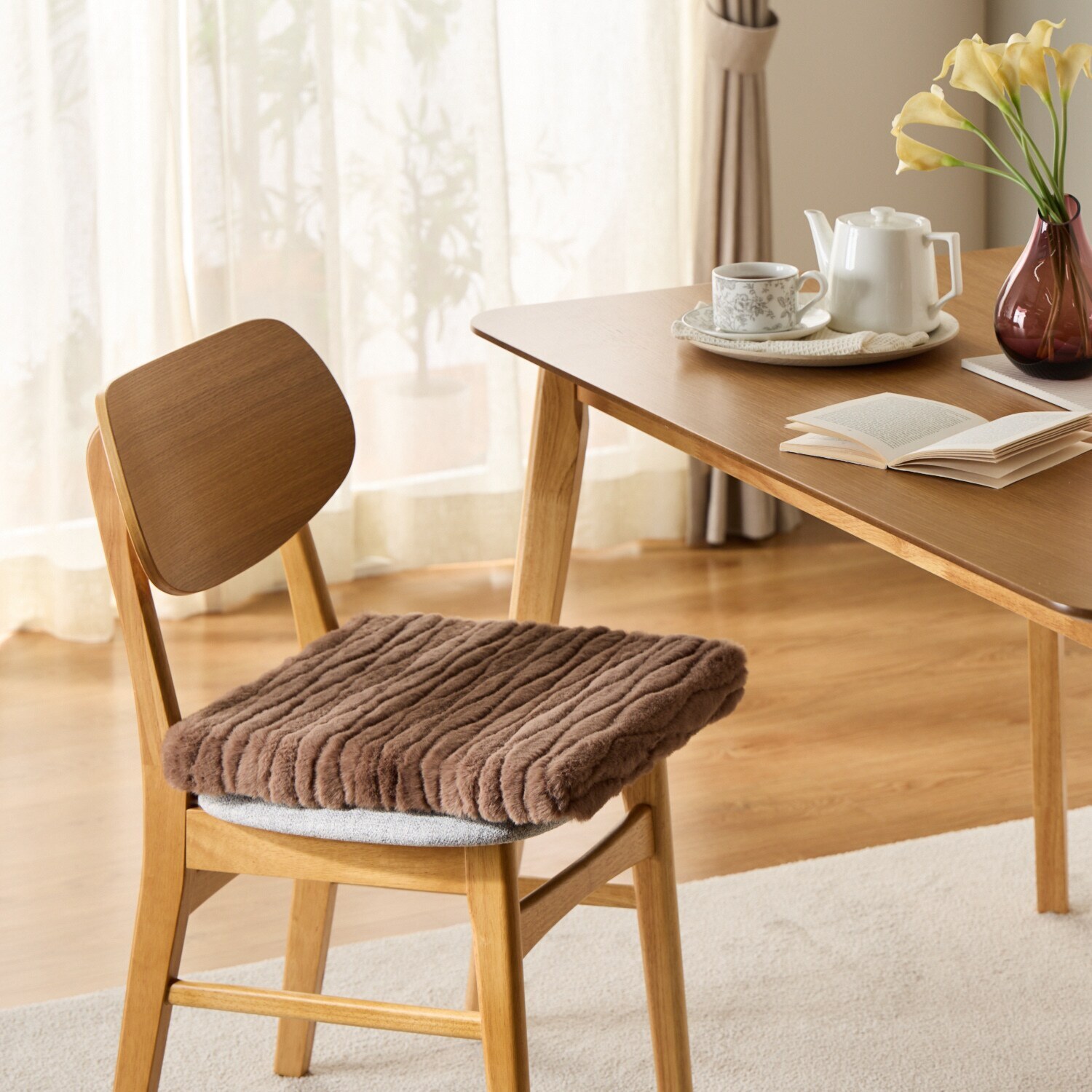 ソファーの座面に敷いて 快適な座り心地復活！ セーブルファータッチ 復活ソファーシート ＜チェア用＞