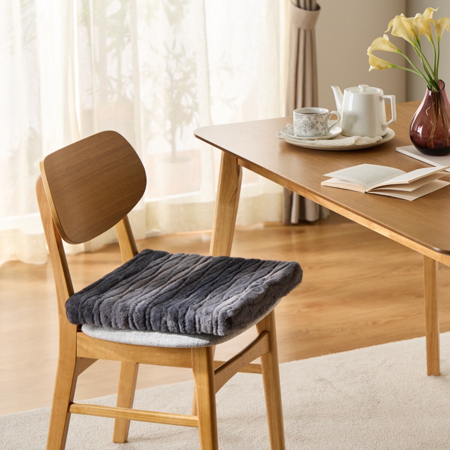 ソファーの座面に敷いて 快適な座り心地復活！ セーブルファータッチ 復活ソファーシート ＜チェア用＞