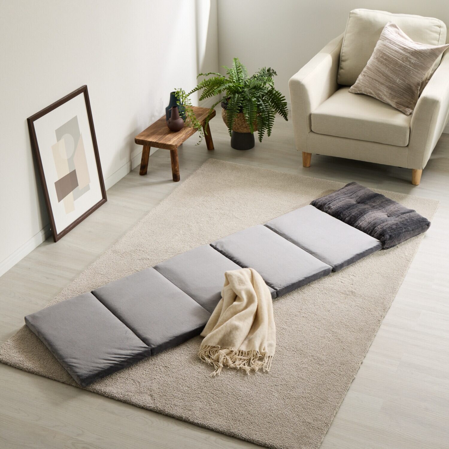 セーブルファータッチ 折りたためる お昼寝マット