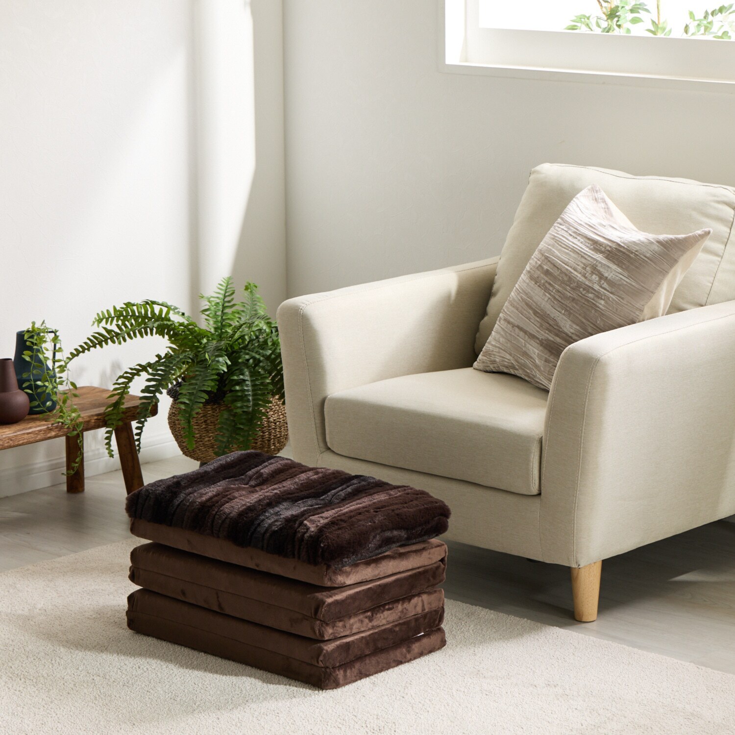 セーブルファータッチ 折りたためる お昼寝マット