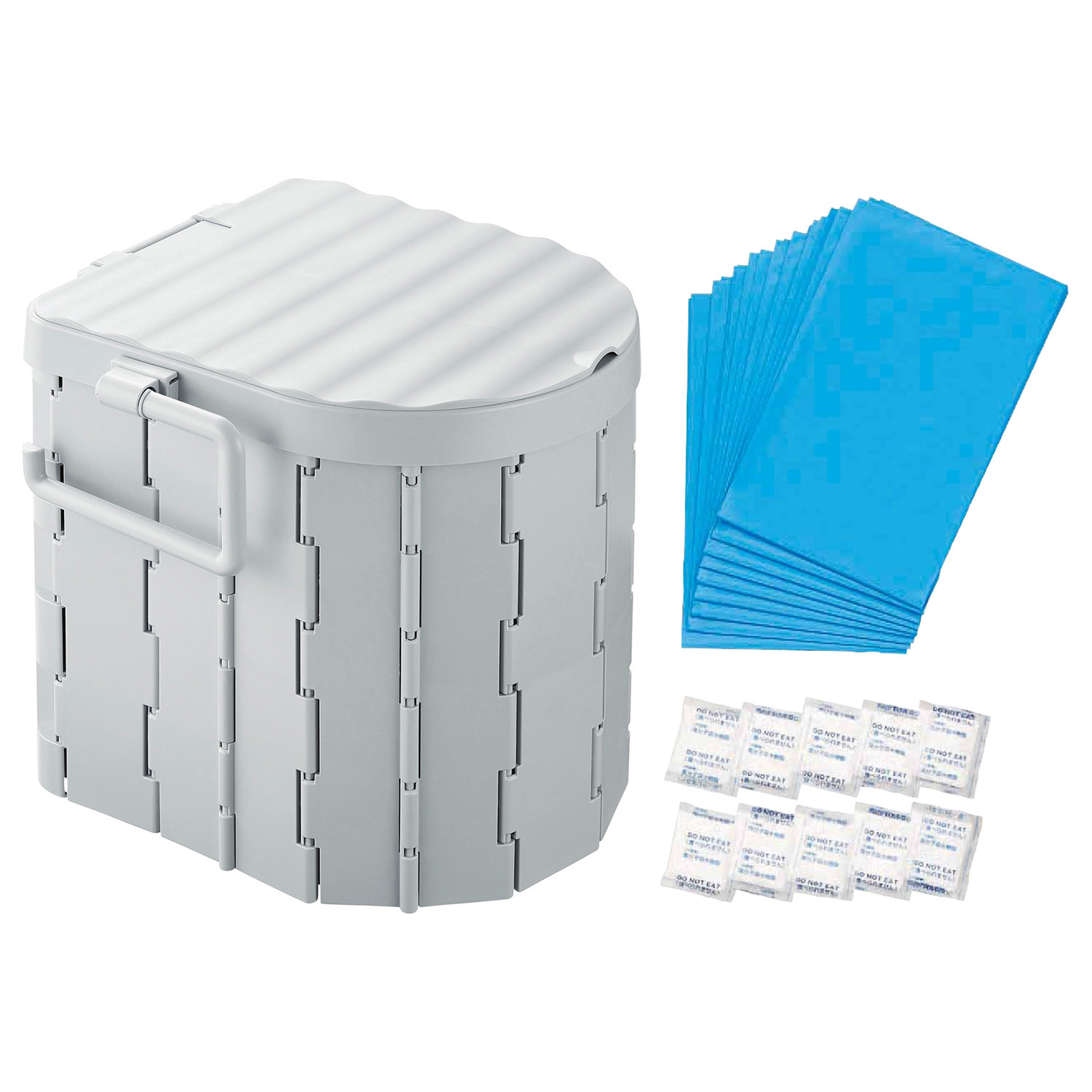 ＣＯＧＩＴ防災 洗える 緊急用組み立て式トイレ＆ 緊急用トイレ袋 （１０回分） セット