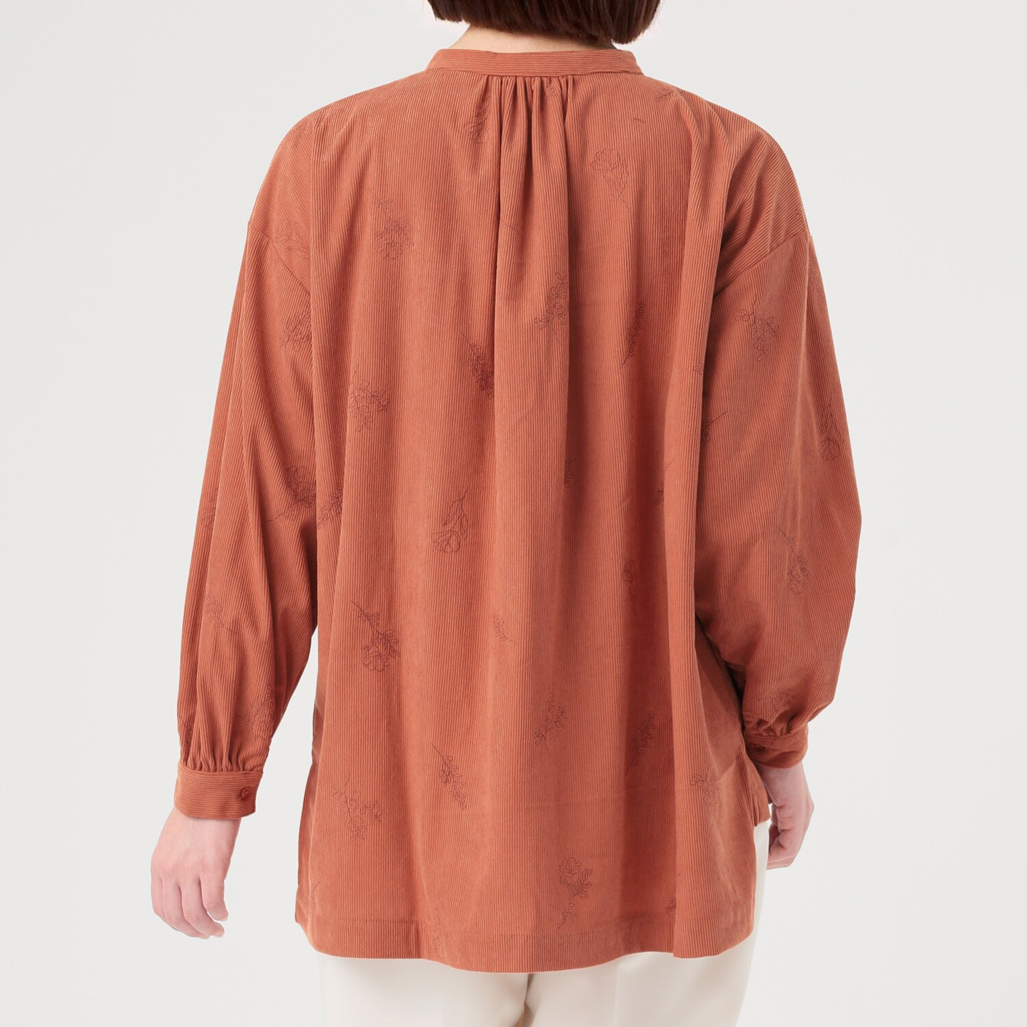 エムエムオー コーデュロイ 刺しゅうブラウス