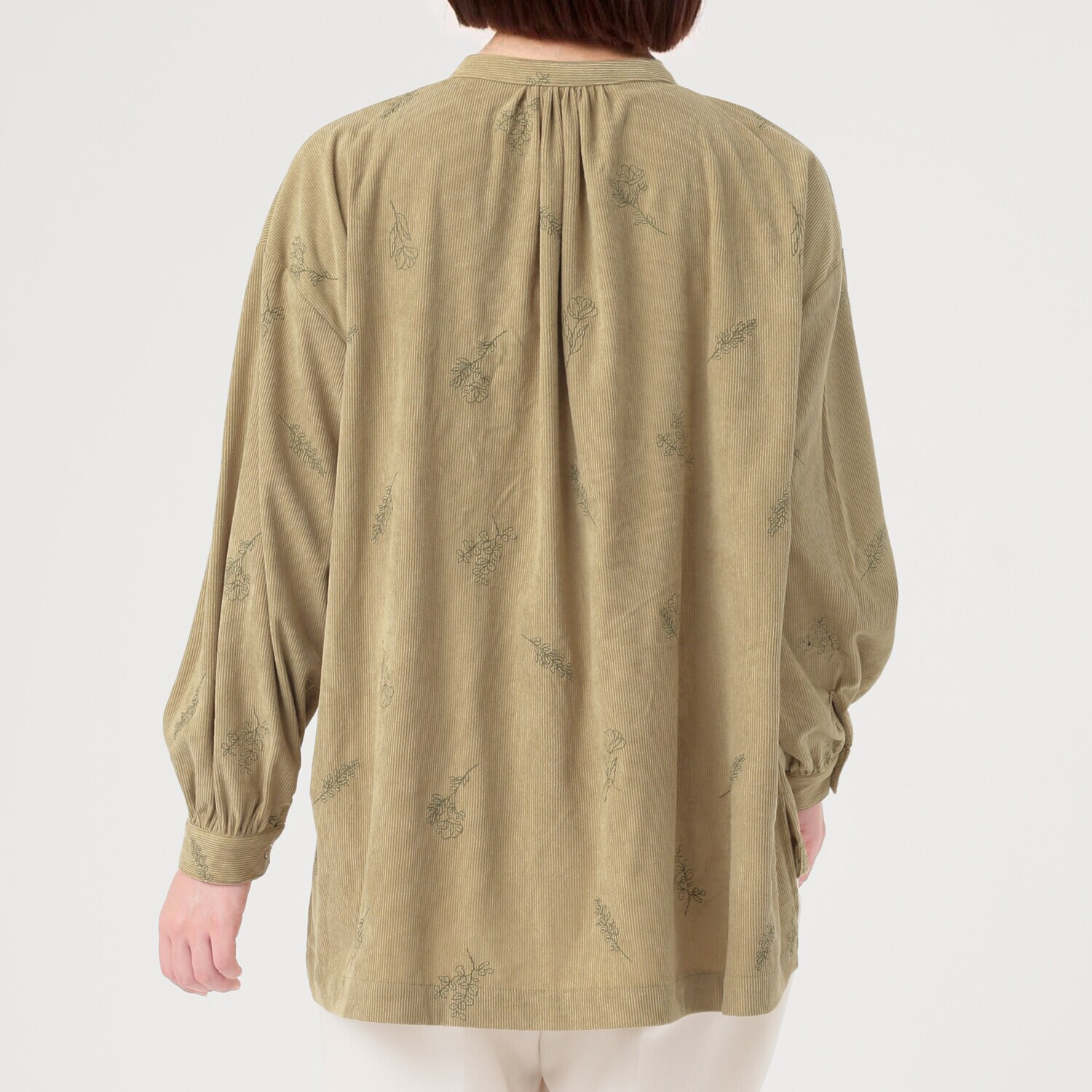 エムエムオー コーデュロイ 刺しゅうブラウス