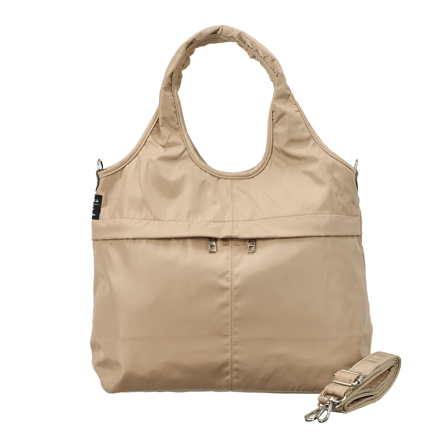 アリステラ 高密度ポリエステル １０ポケット ２ウェイ バルーントートバッグ