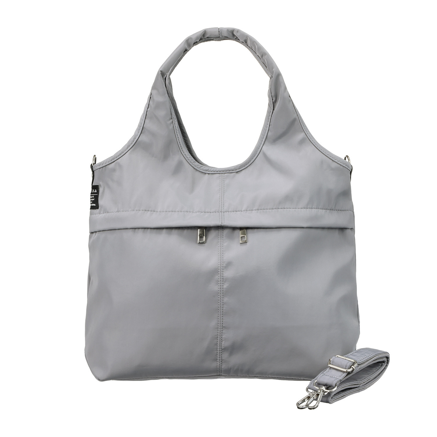 アリステラ 高密度ポリエステル １０ポケット ２ウェイ バルーントートバッグ