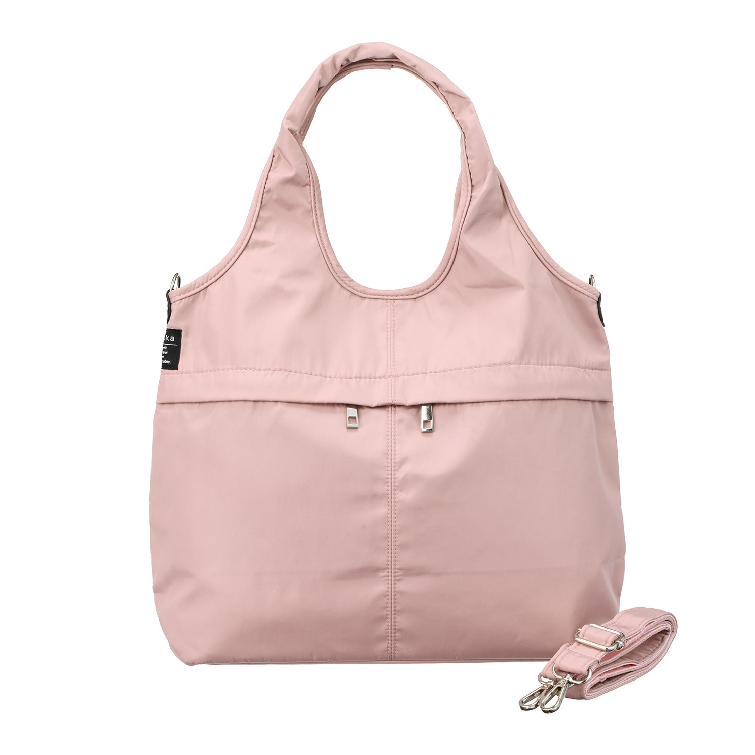 アリステラ 高密度ポリエステル １０ポケット ２ウェイ バルーントートバッグ